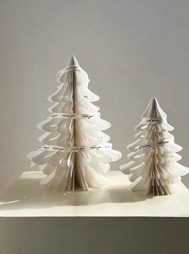 Foldable Accordion Christmas Tree Set of 2Pcs - Decoration for Table Shelf & Window - PRHOMZ