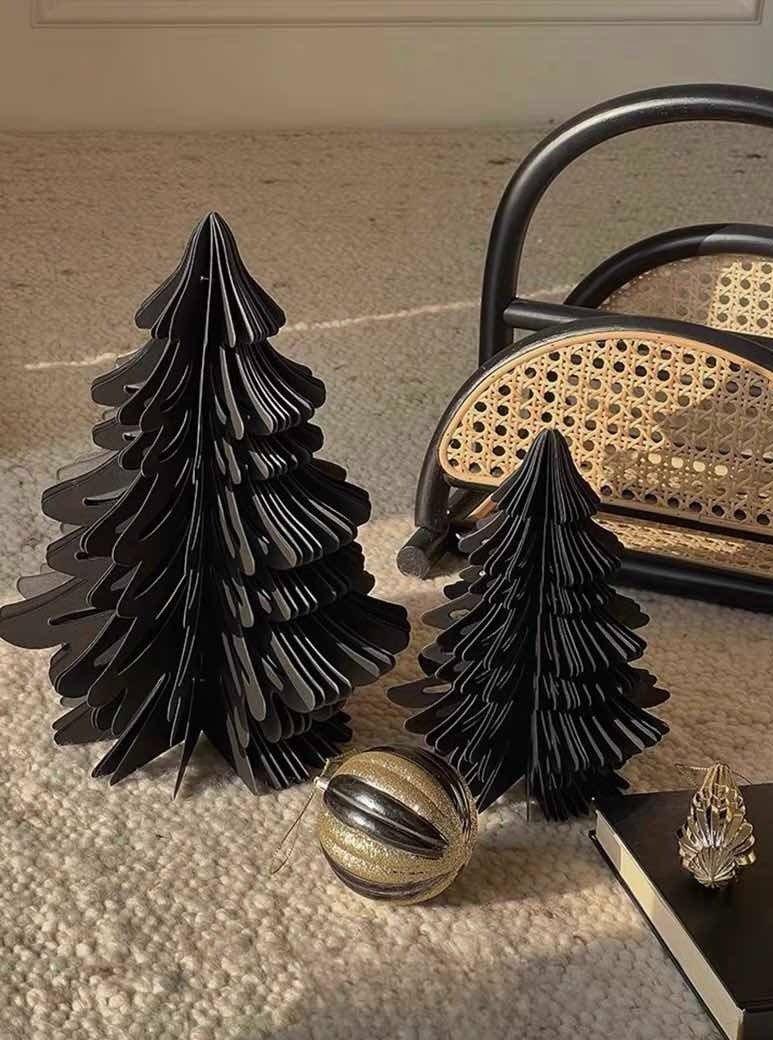 Foldable Accordion Christmas Tree Set of 2Pcs - Decoration for Table Shelf & Window - PRHOMZ