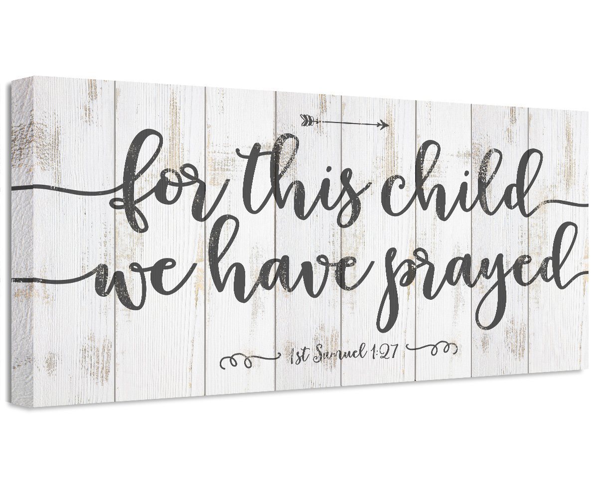 For This Child We Have Prayed - Canvas