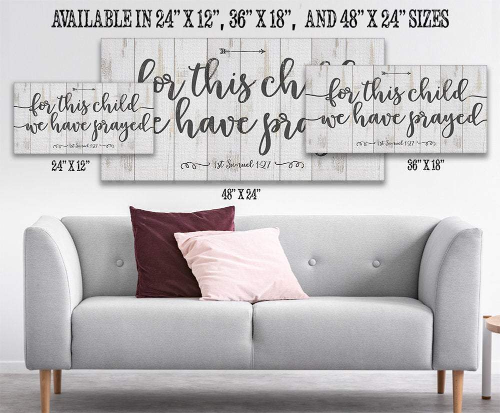 For This Child We Have Prayed - Canvas