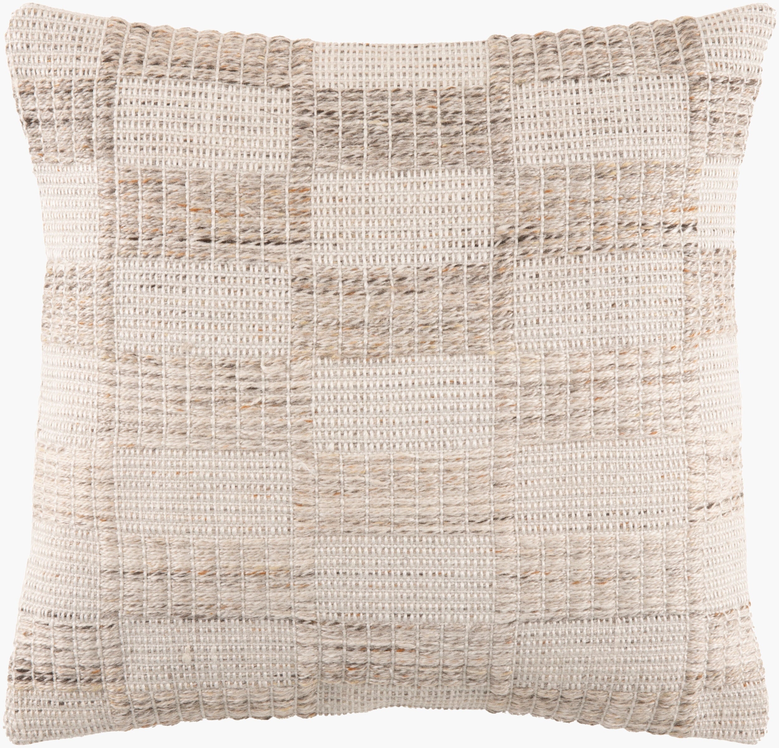 Deep Light Gray Modern Accent Pillow with cotton details for sofa bed or accent chair-0