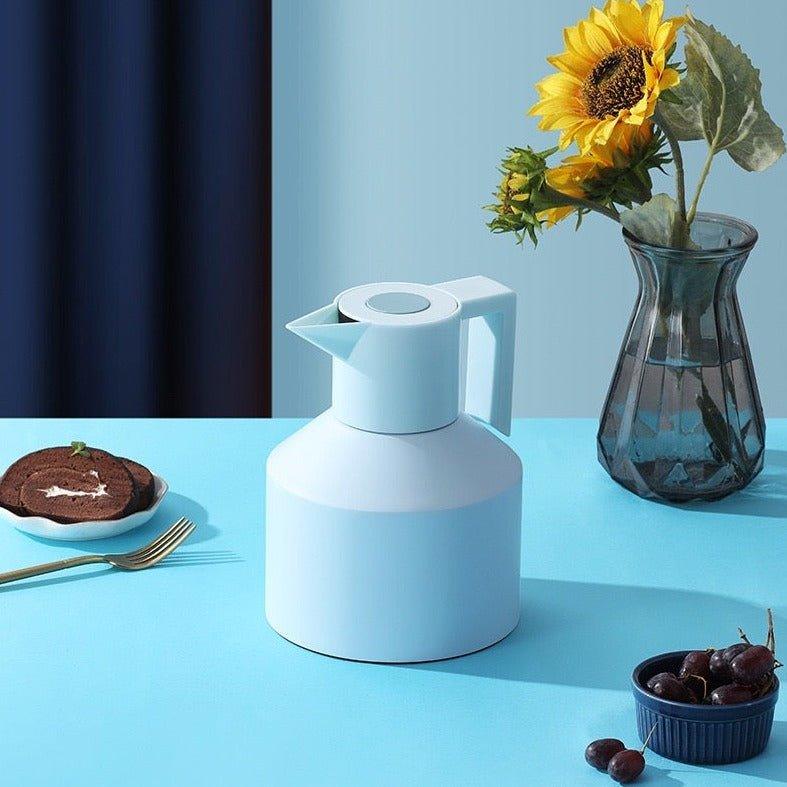 Insulated Geometric Water Pitcher - Large Thermal Jug for Cold or Hot Beverages - PRHOMZ