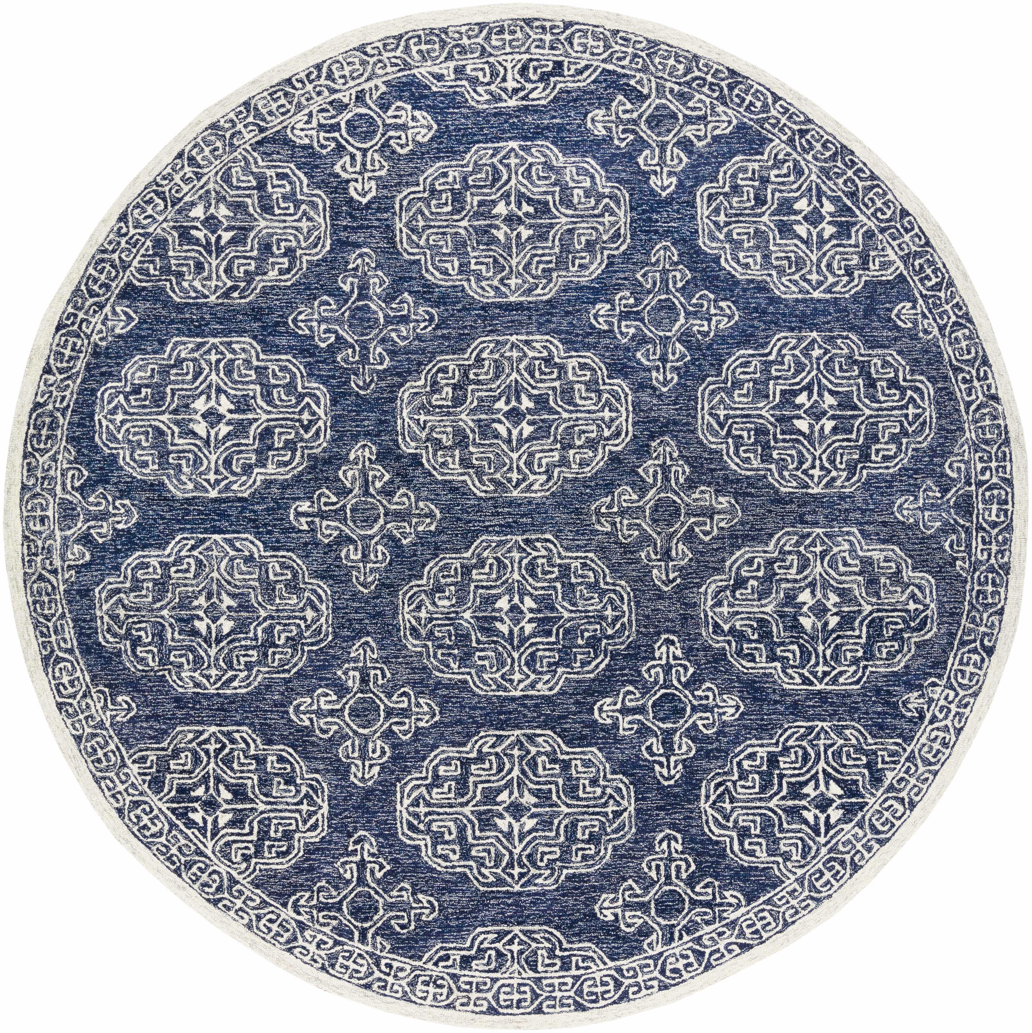 Glenoma Blue Regency Wool Rug - PRHOMZ