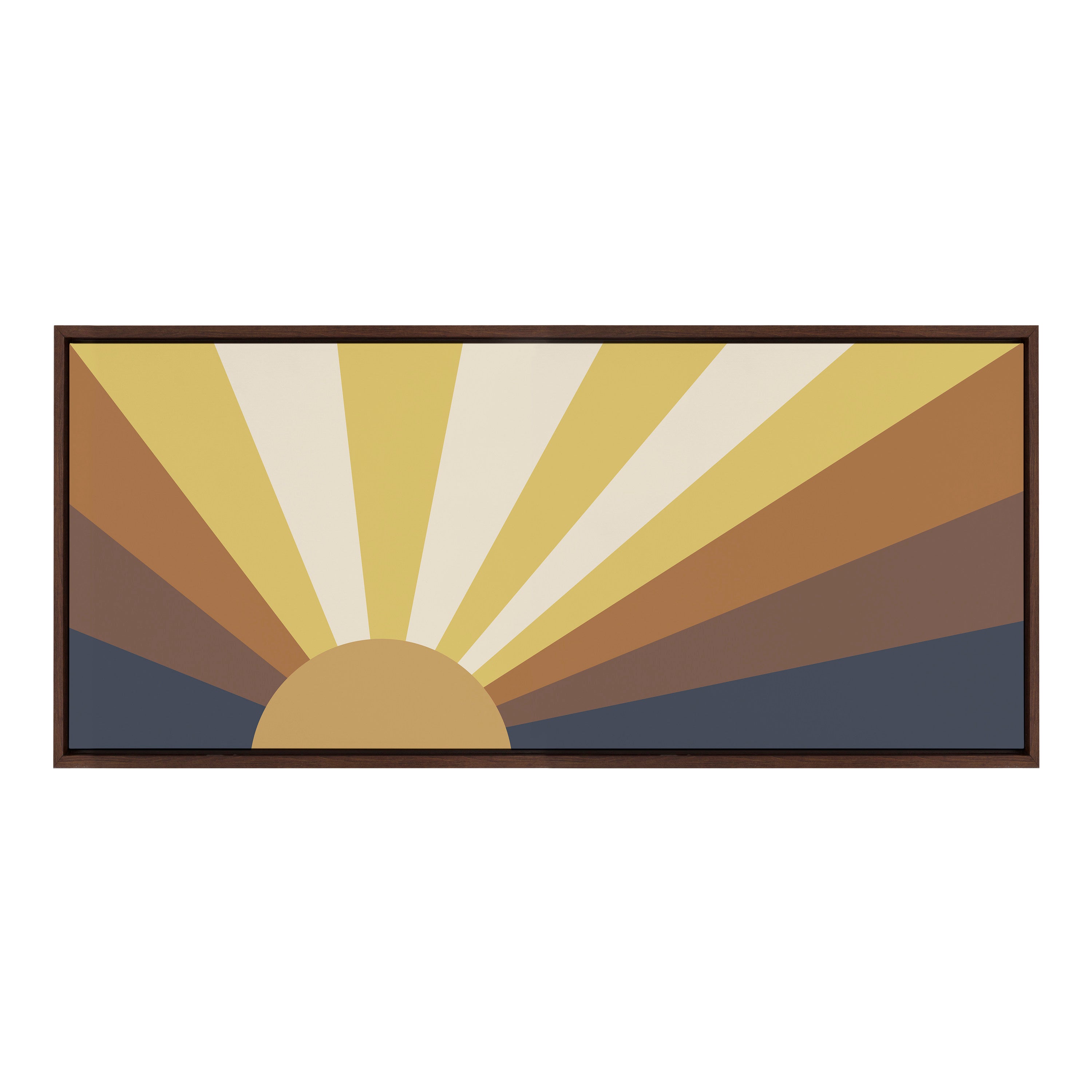 Sylvie Retro Sunset Framed Canvas by The Creative Bunch Studio