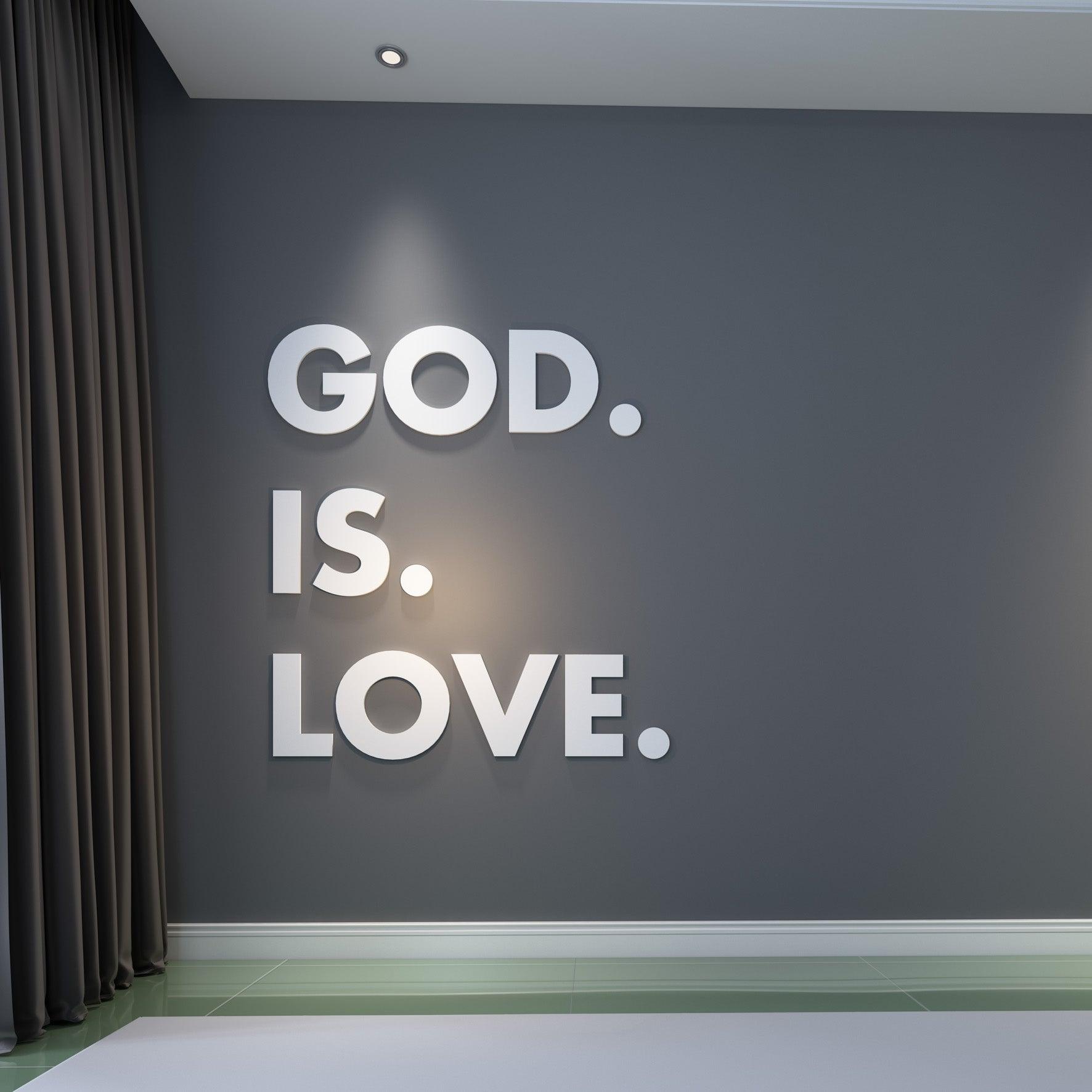God is Love 3D Wall Decor - PRHOMZ