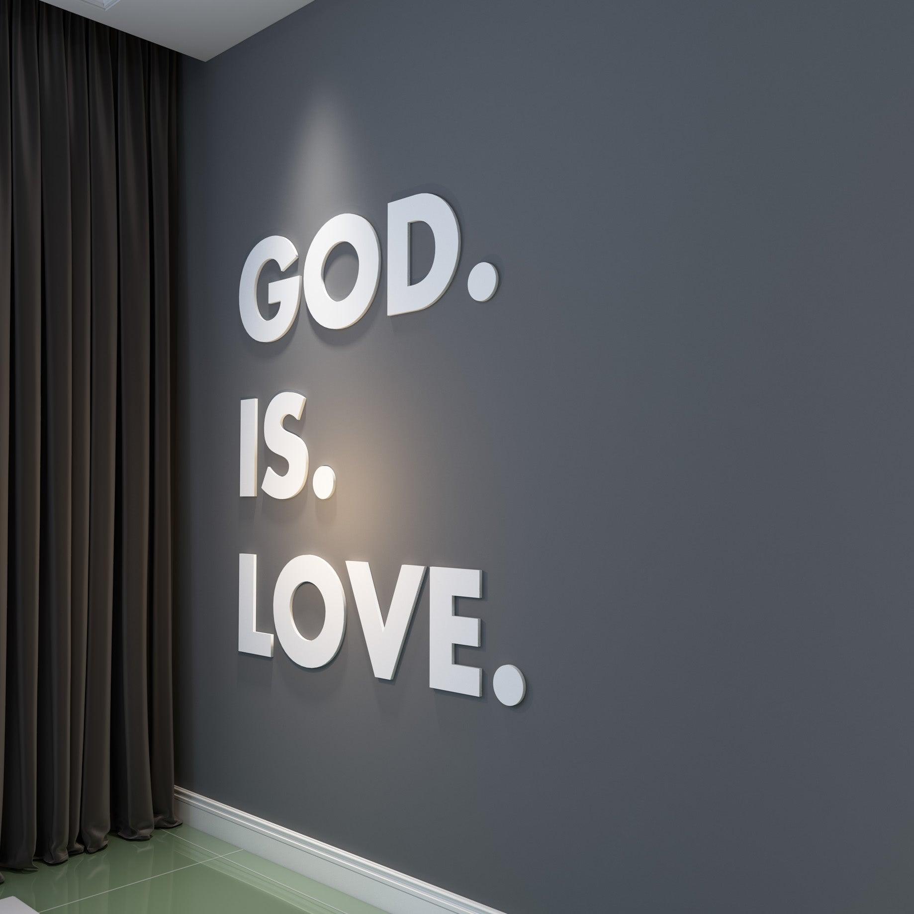 God is Love 3D Wall Decor - PRHOMZ