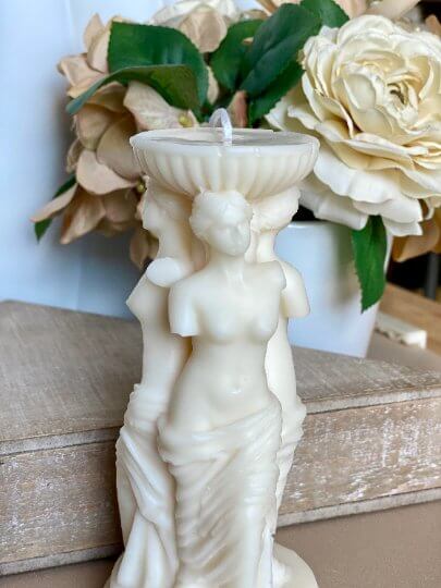 Goddess Sculpture Candle | Soy Wax Art Trio