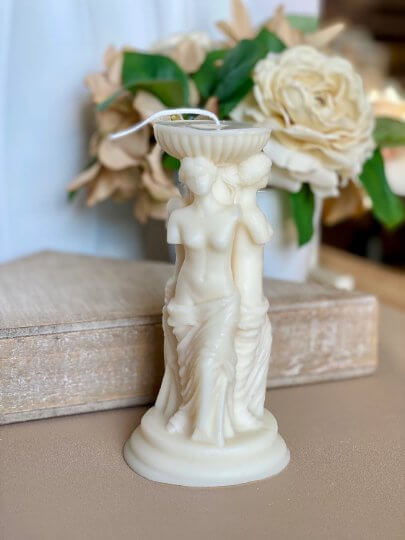 Goddess Sculpture Candle | Soy Wax Art Trio