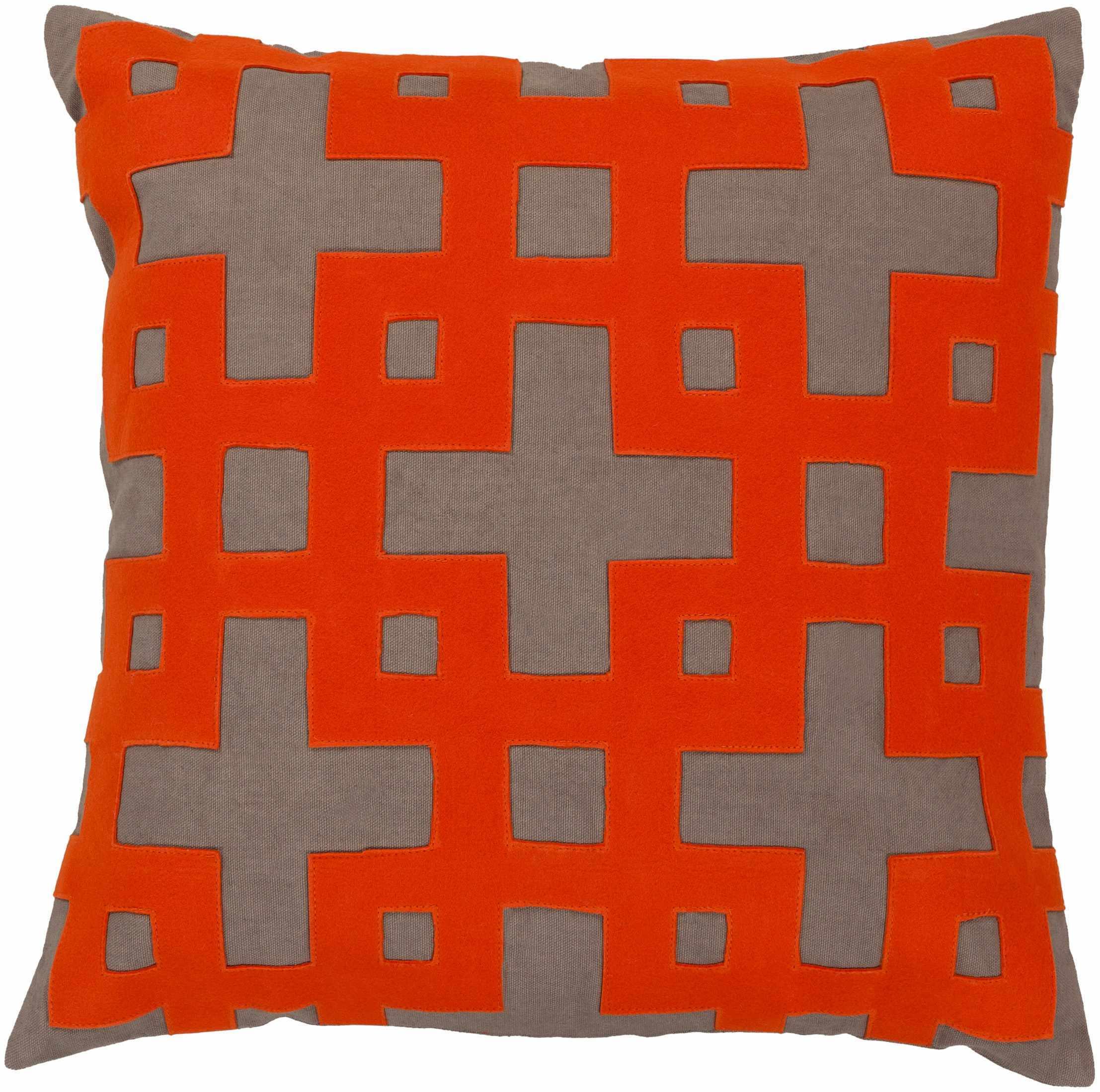 Godmanchester Orange Geometric Accent Pillow - Clearance - PRHOMZ