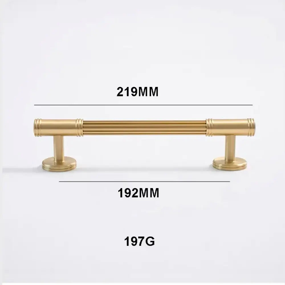 Gold Brass Vertical Linear Cabinet Handles – American-Style Wardrobe and Bar Pulls