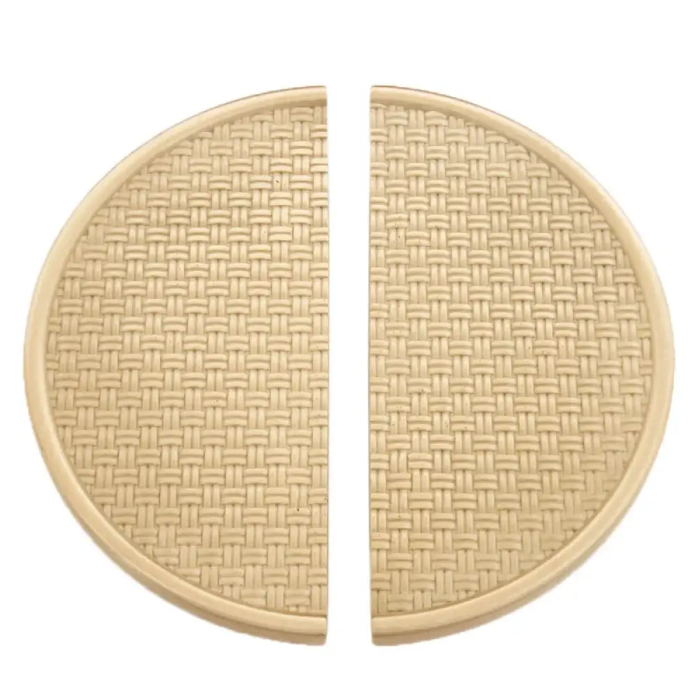 Gold Round Brass Cabinet Handles – Textured Braided Pattern Pulls for Wardrobes, Bookcases, and Wine Cabinets