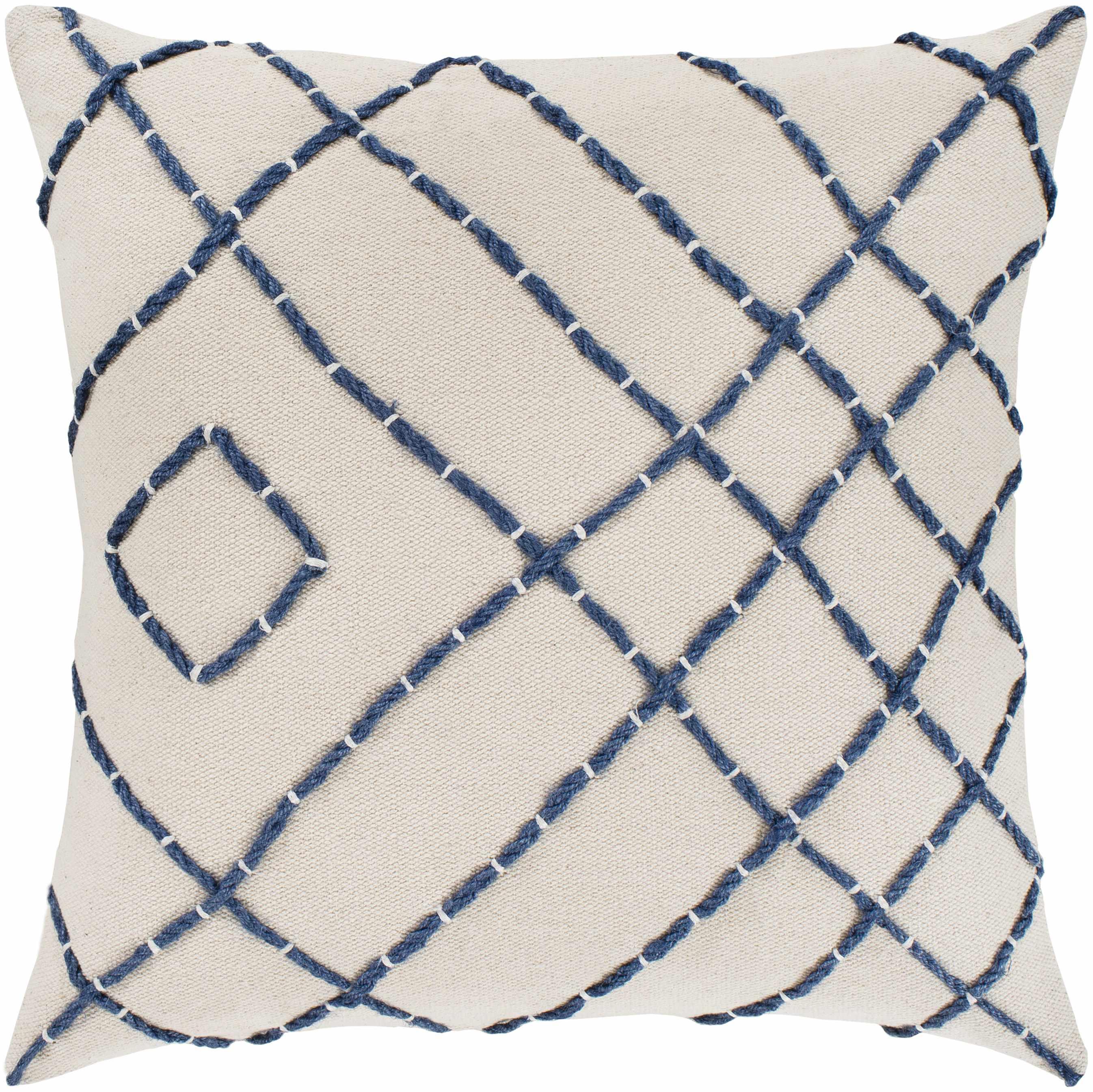 Gordo Navy Striped Throw Pillow - PRHOMZ