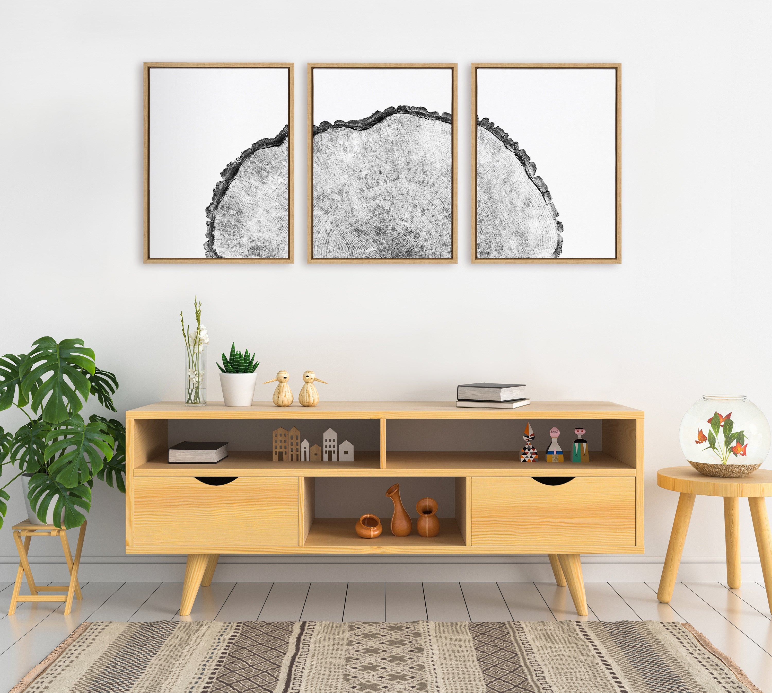 Sylvie Tree Rings Set Framed Canvas by Emiko and Mark Franzen of F2Images