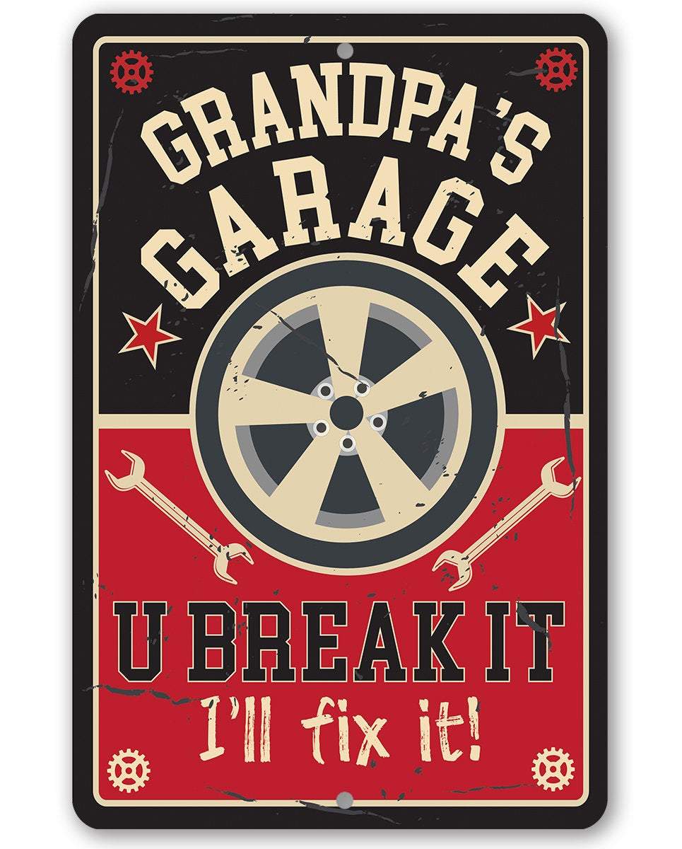 Grandpa's Garage - Metal Sign