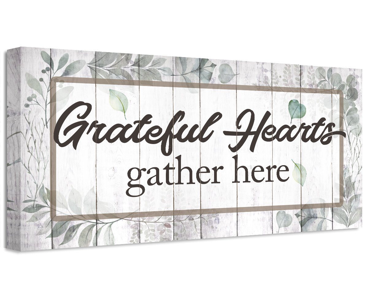 Grateful Hearts Gather Here - Canvas