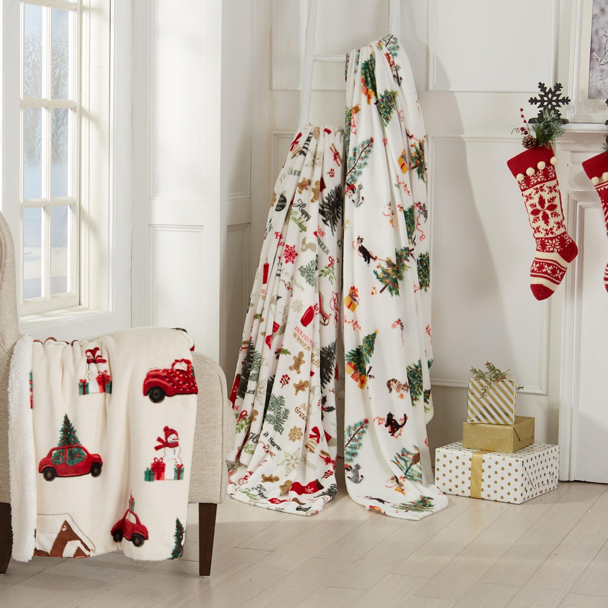 Holiday Sherpa Throw - Esmay Collection