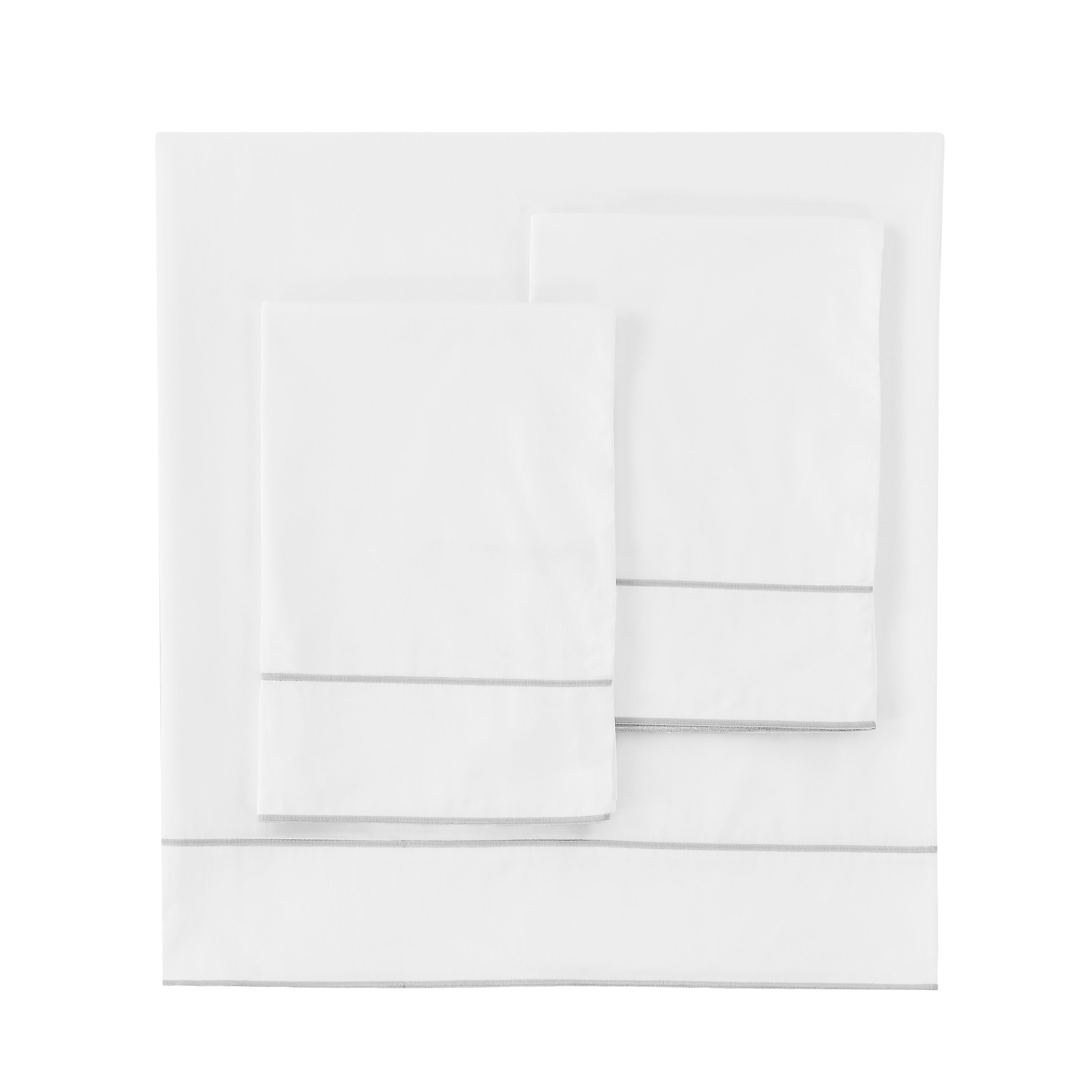 600 Thread Count Framed Sateen Embroidered Cotton Sheet Set