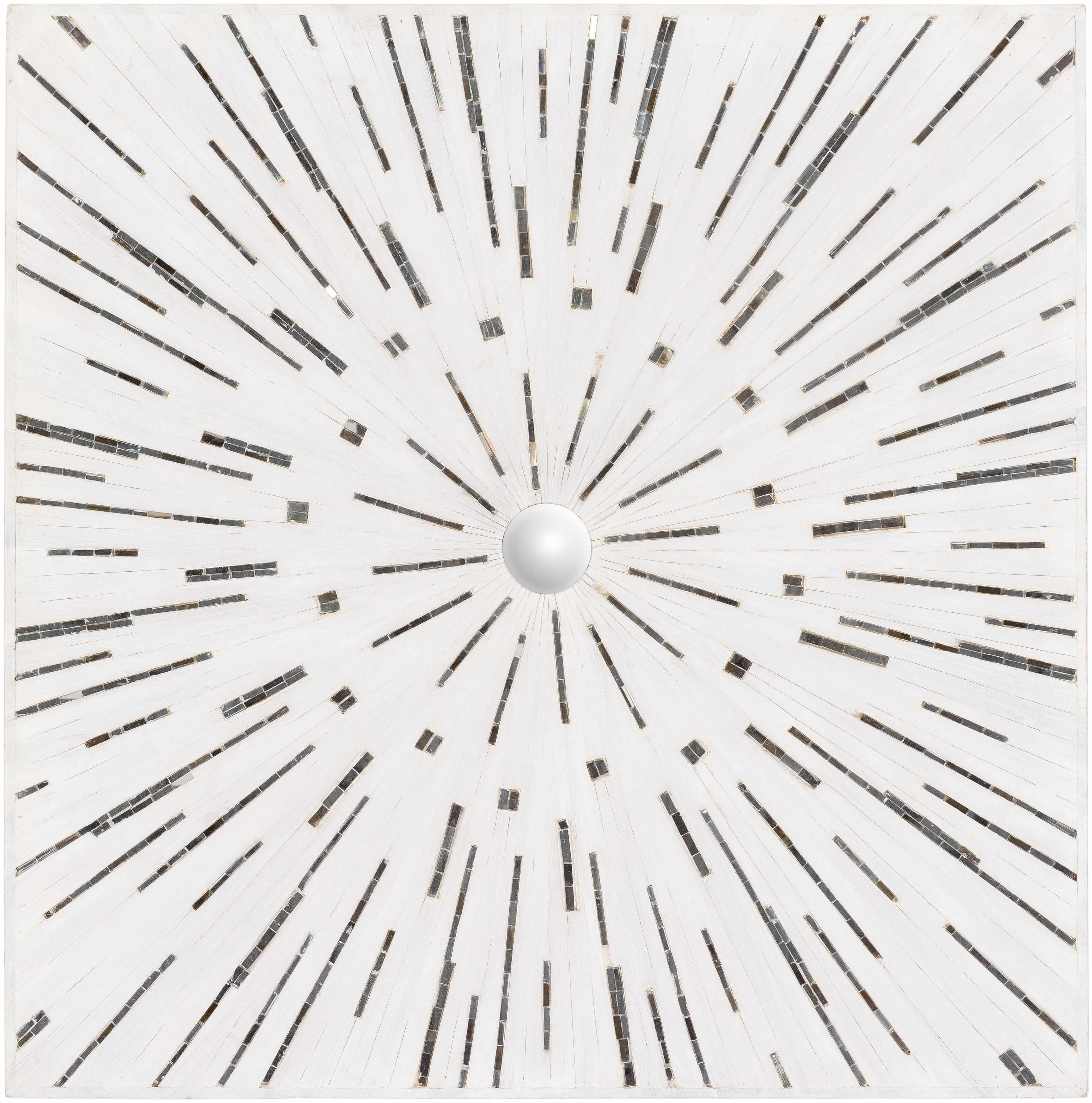 Garnet White Mosaic Starburst Wall Art-0