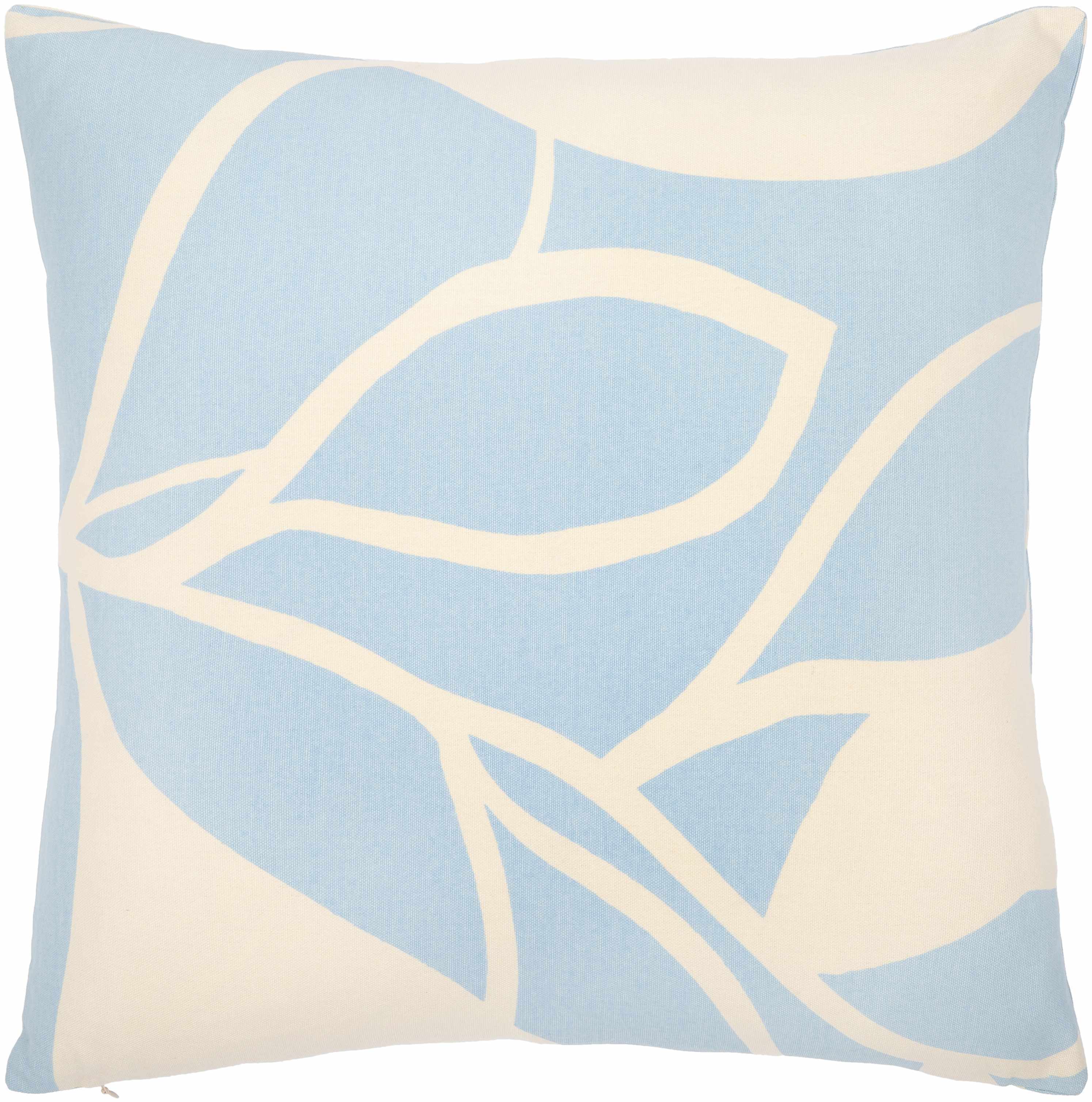 Gulod Blue Abstract Leaf Throw Pillow - Clearance-0