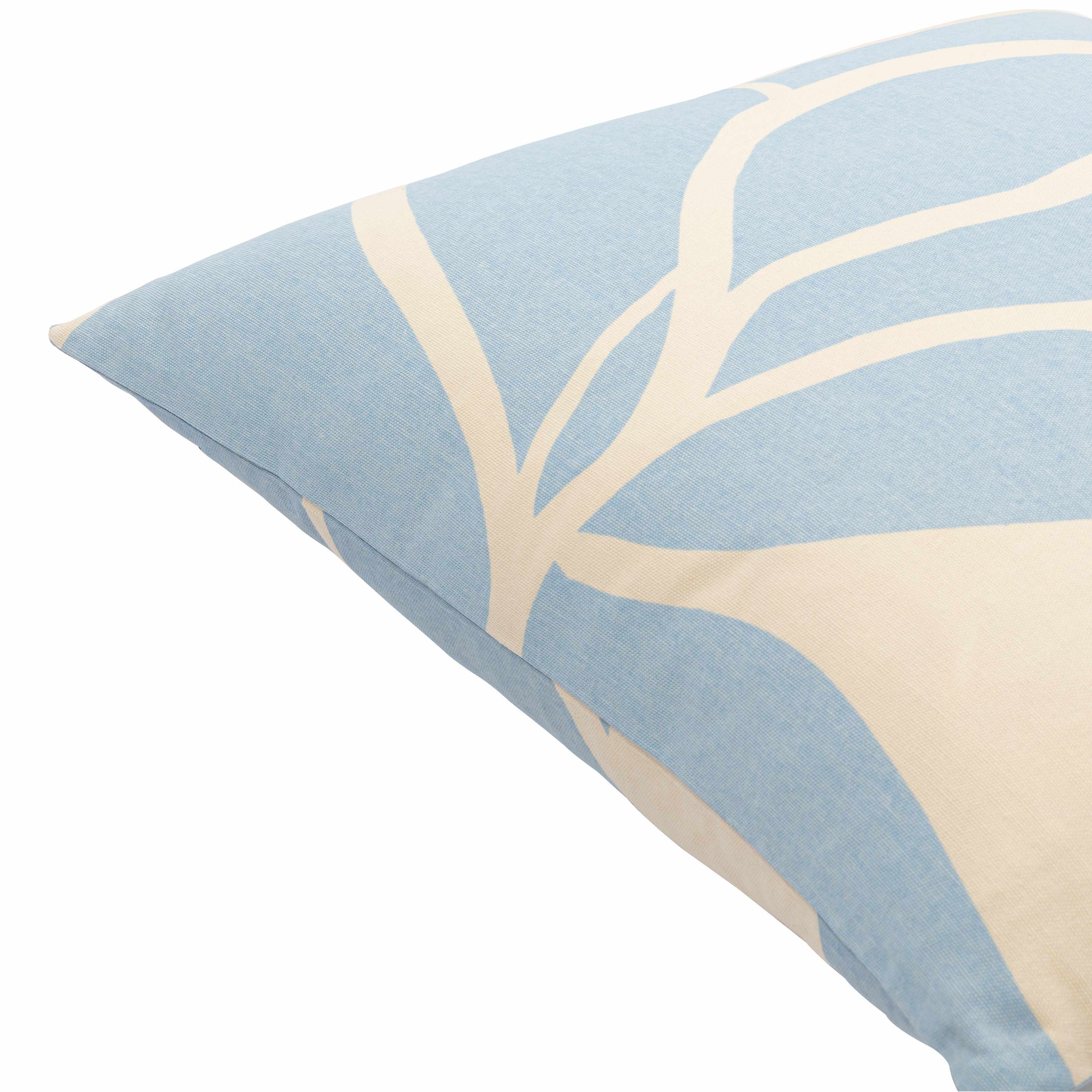 Gulod Blue Abstract Leaf Throw Pillow - Clearance-1