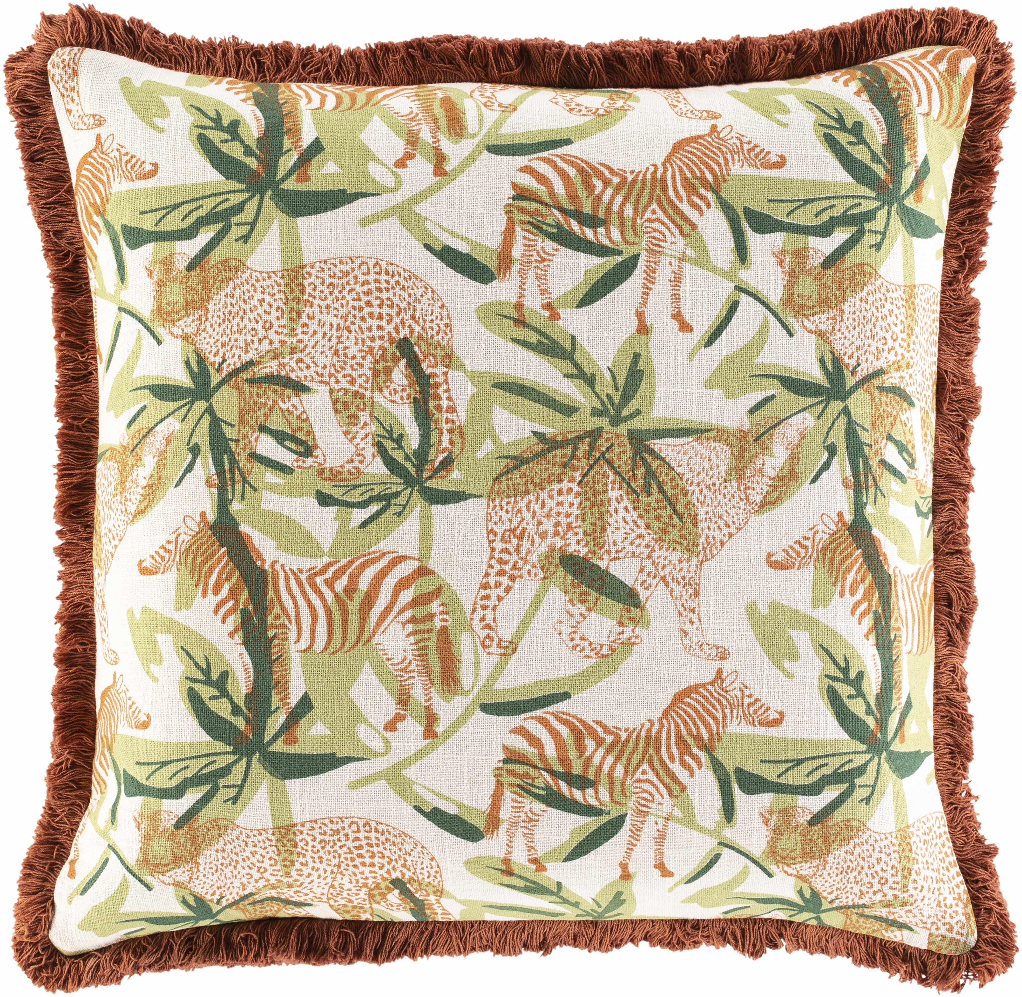 Guri Safari Print Cotton Throw Pillow - Clearance - PRHOMZ