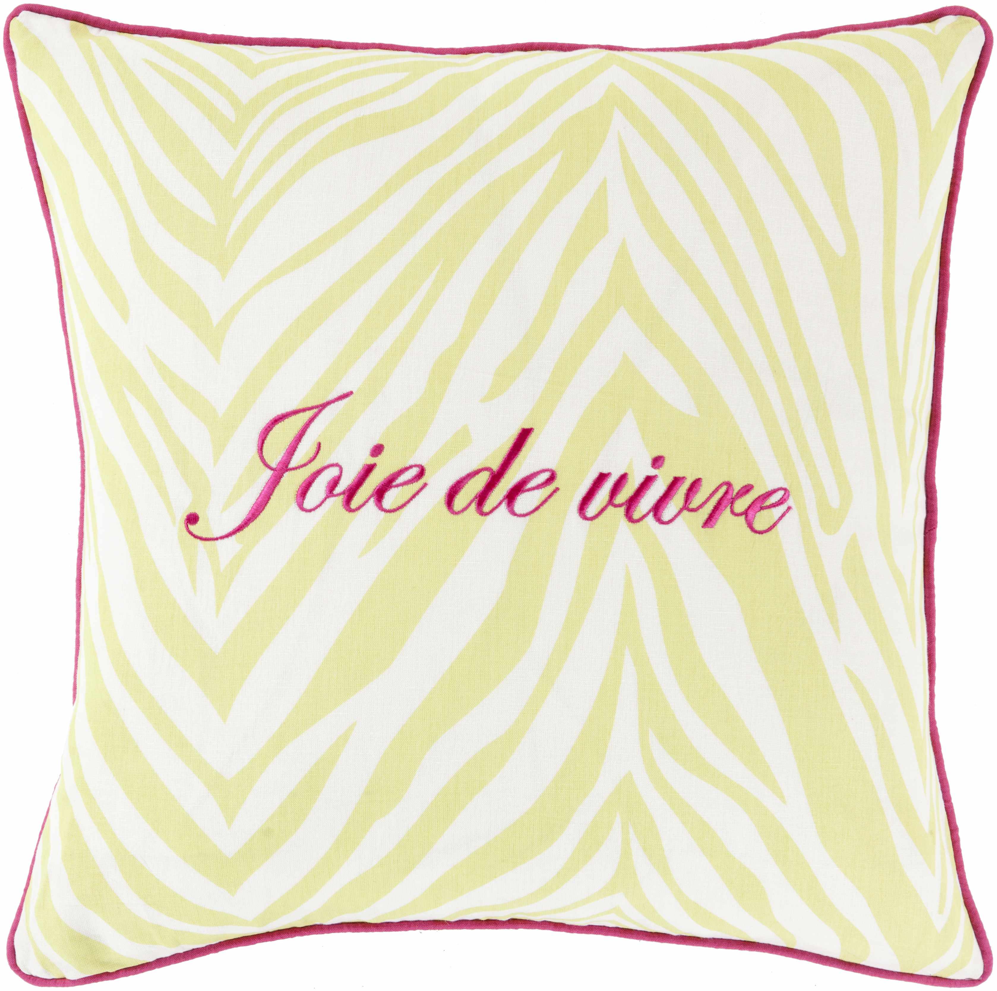 Gwydir Yellow Zebra Joie de Vivre Throw Pillow - Clearance-0