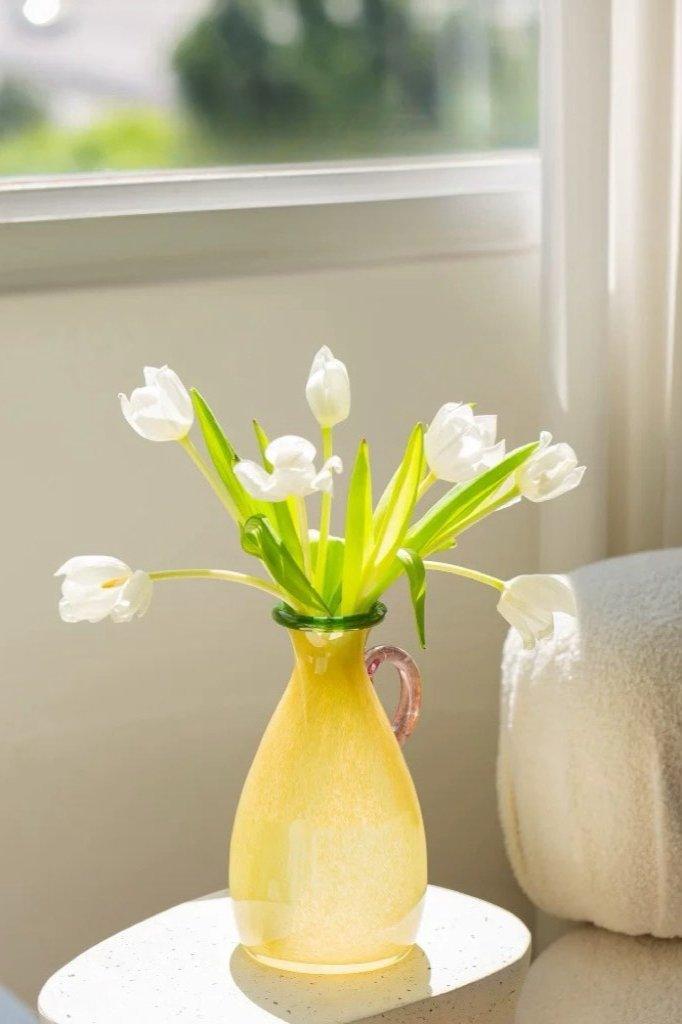 Handblown Bonbon Dopamine Bottle Vase, Whimsical Vintage Vase Centrepiece - PRHOMZ