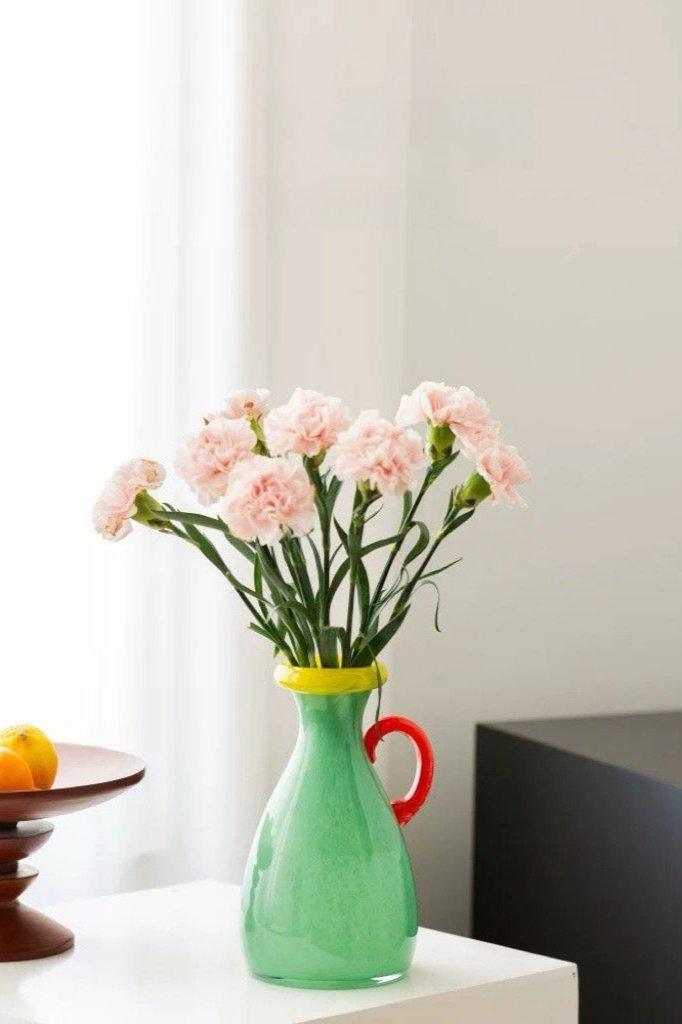 Handblown Bonbon Dopamine Bottle Vase, Whimsical Vintage Vase Centrepiece - PRHOMZ