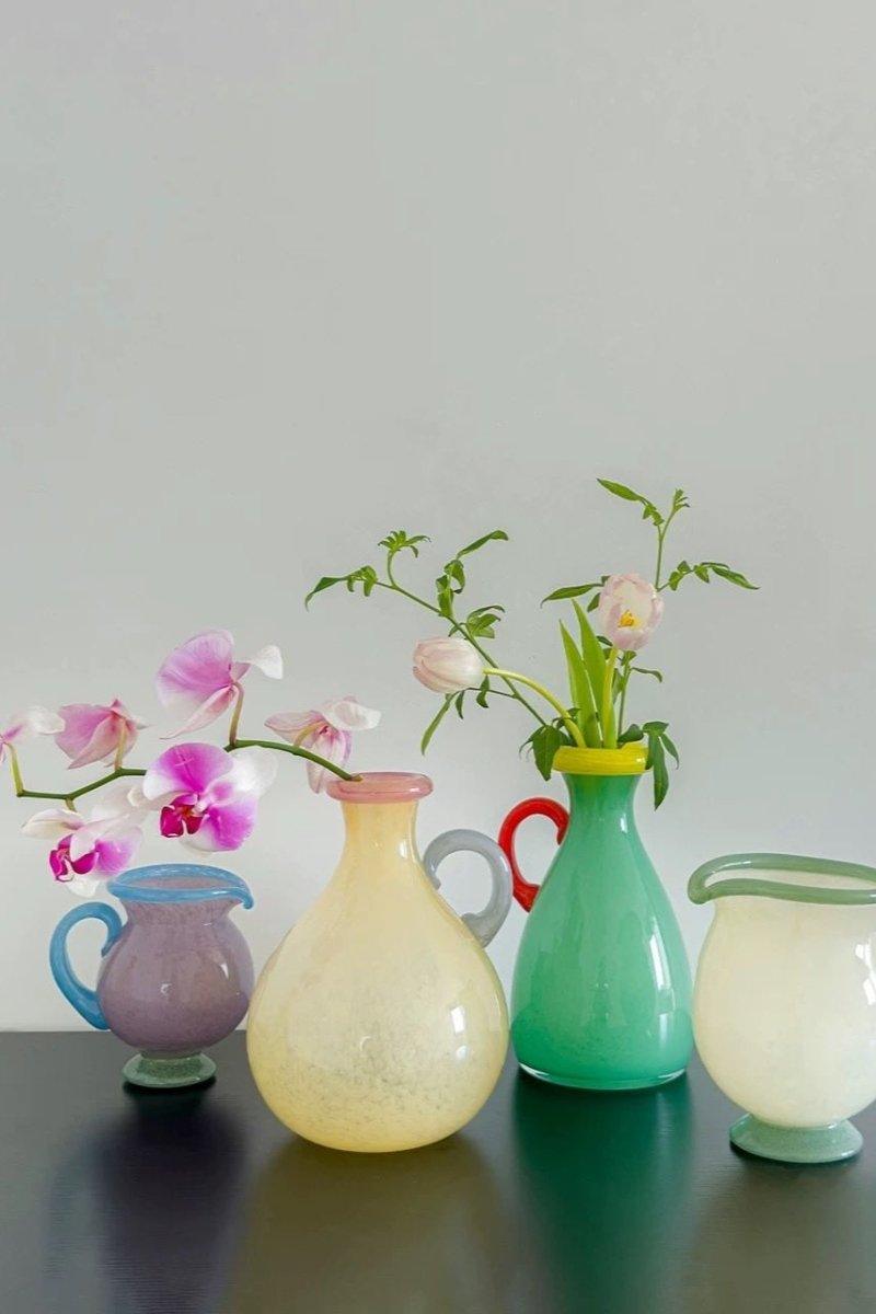 Handblown Bonbon Dopamine Bottle Vase, Whimsical Vintage Vase Centrepiece - PRHOMZ