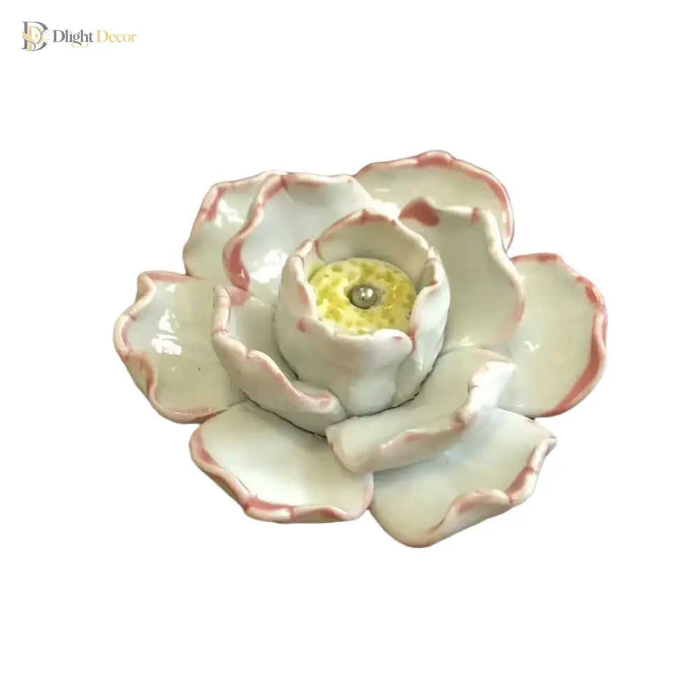 Handmade Ceramic Flower Knobs – Creative Cabinet and Drawer Knobs for Furniture Accessories