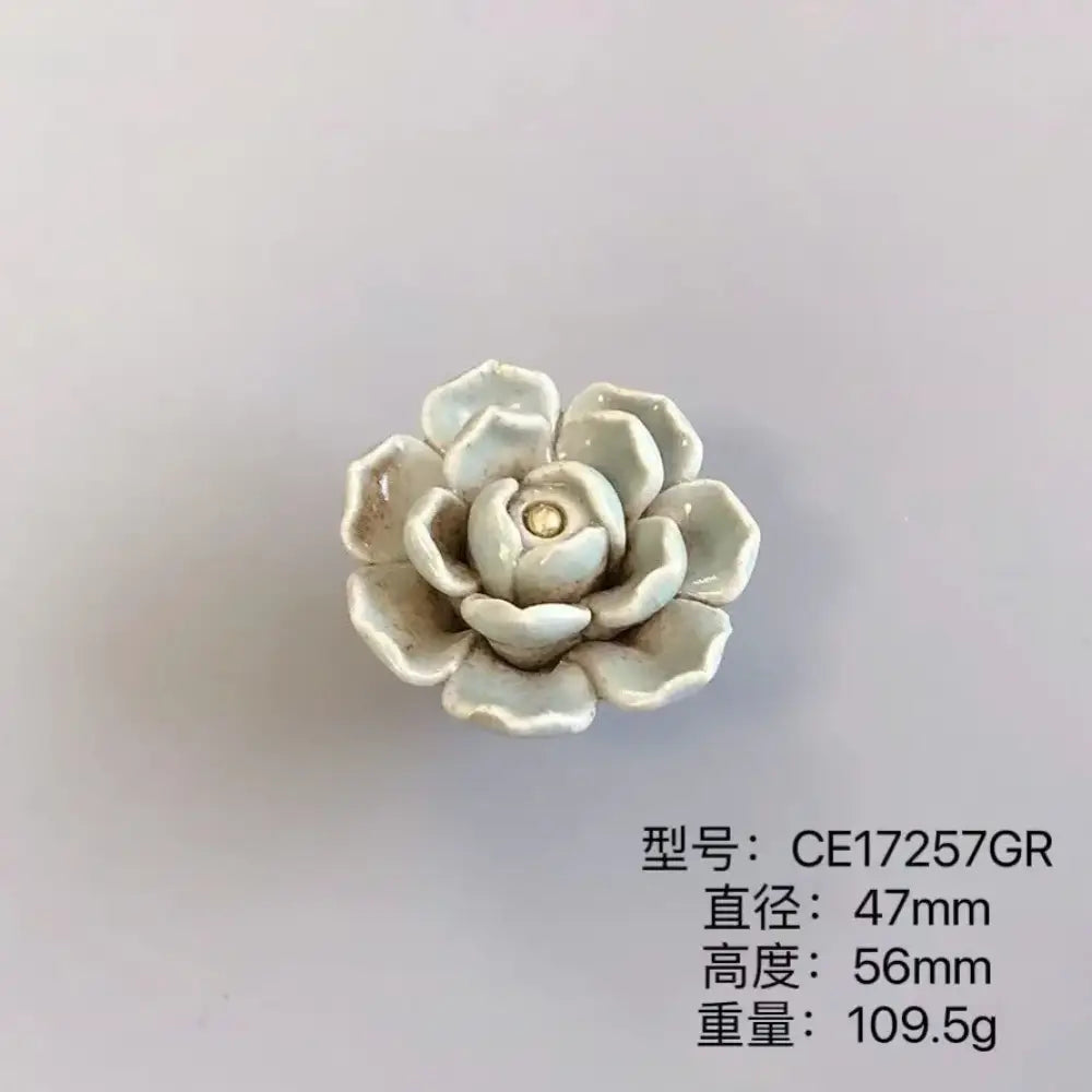 Handmade Ceramic Flower Knobs – Creative Cabinet and Drawer Knobs for Furniture Accessories
