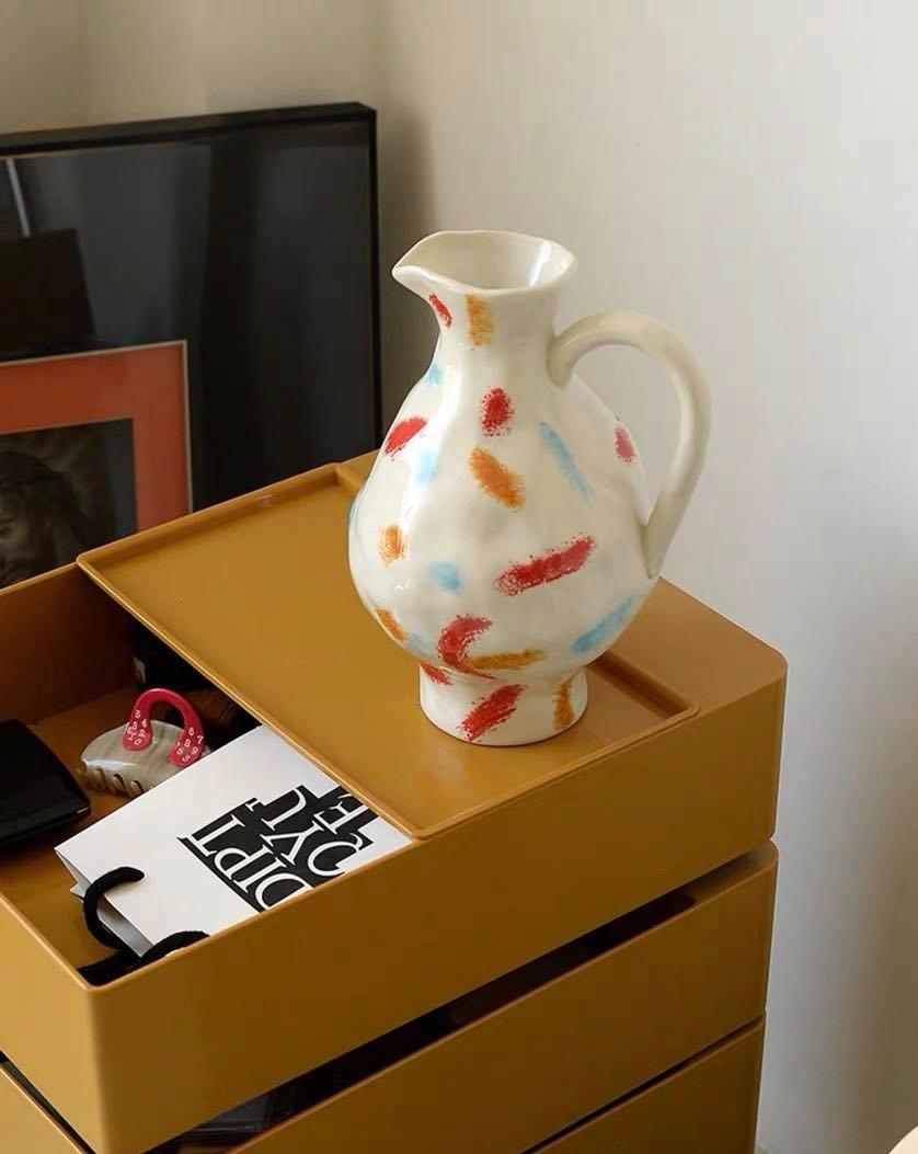Handmade Nordic Style Pottery Jug Vase - PRHOMZ