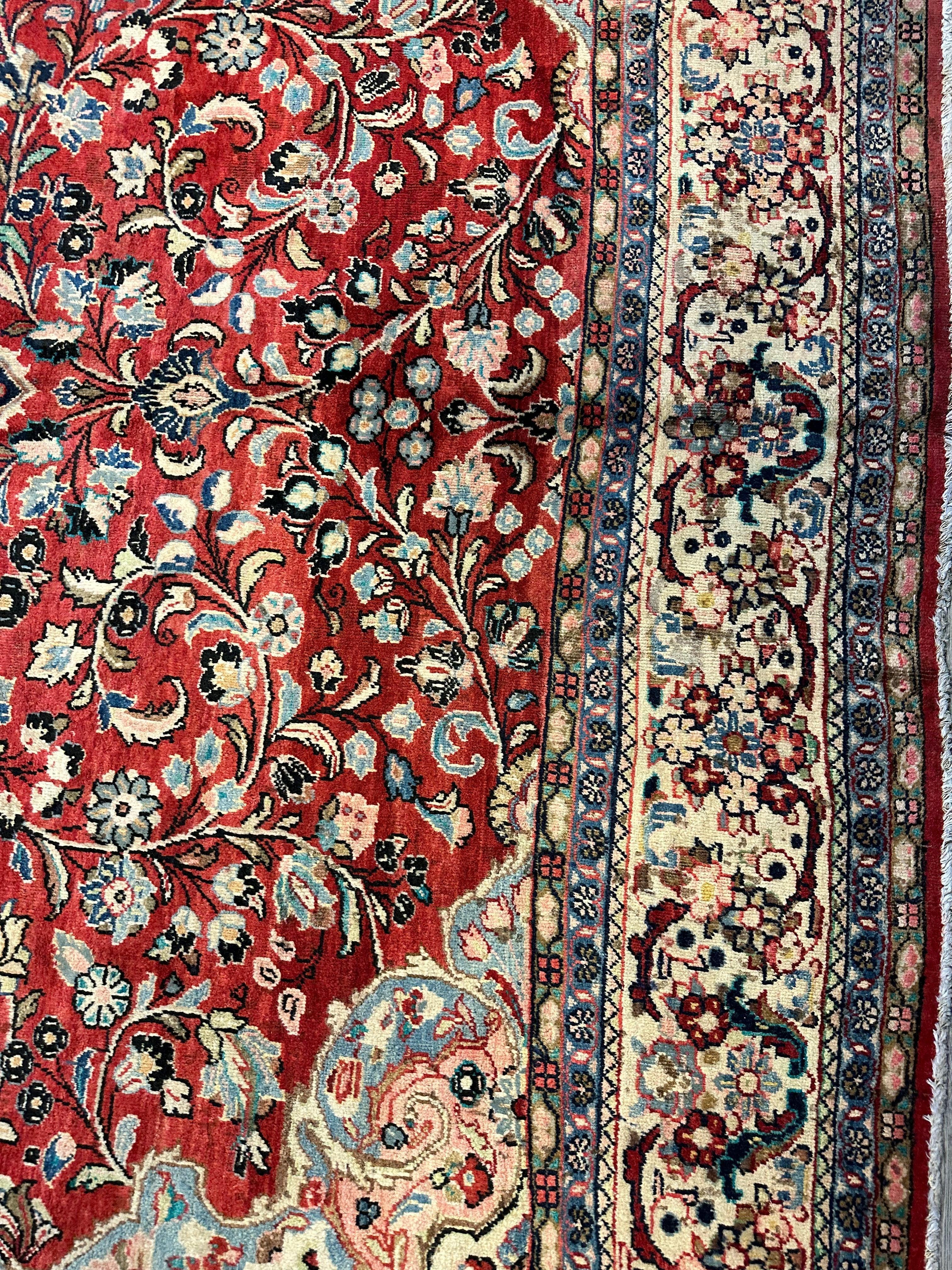 Handmade One-of-a-Kind Persian Mahal Rug - 10’ x 12’10”