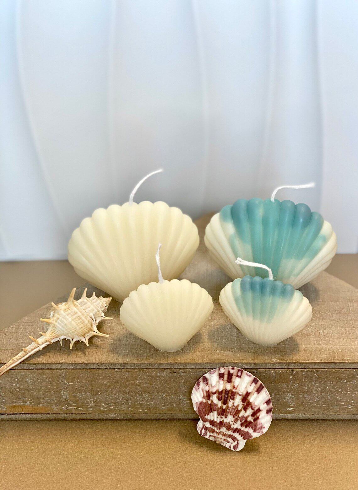 Shell Candle | Handmade Coastal Decor