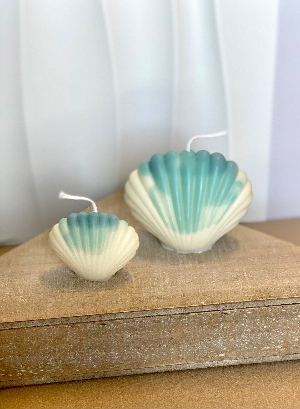 Shell Candle | Handmade Coastal Decor