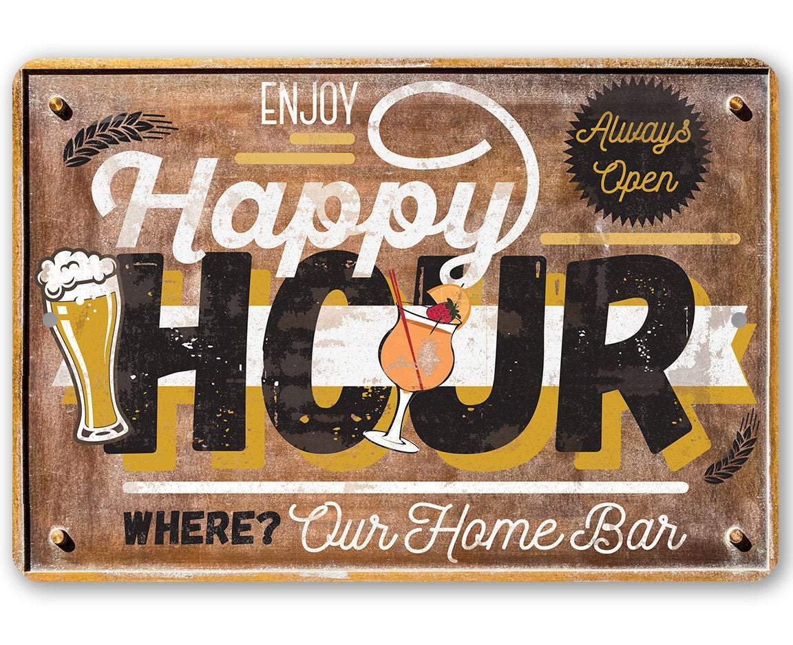 Happy Hour - Metal Sign