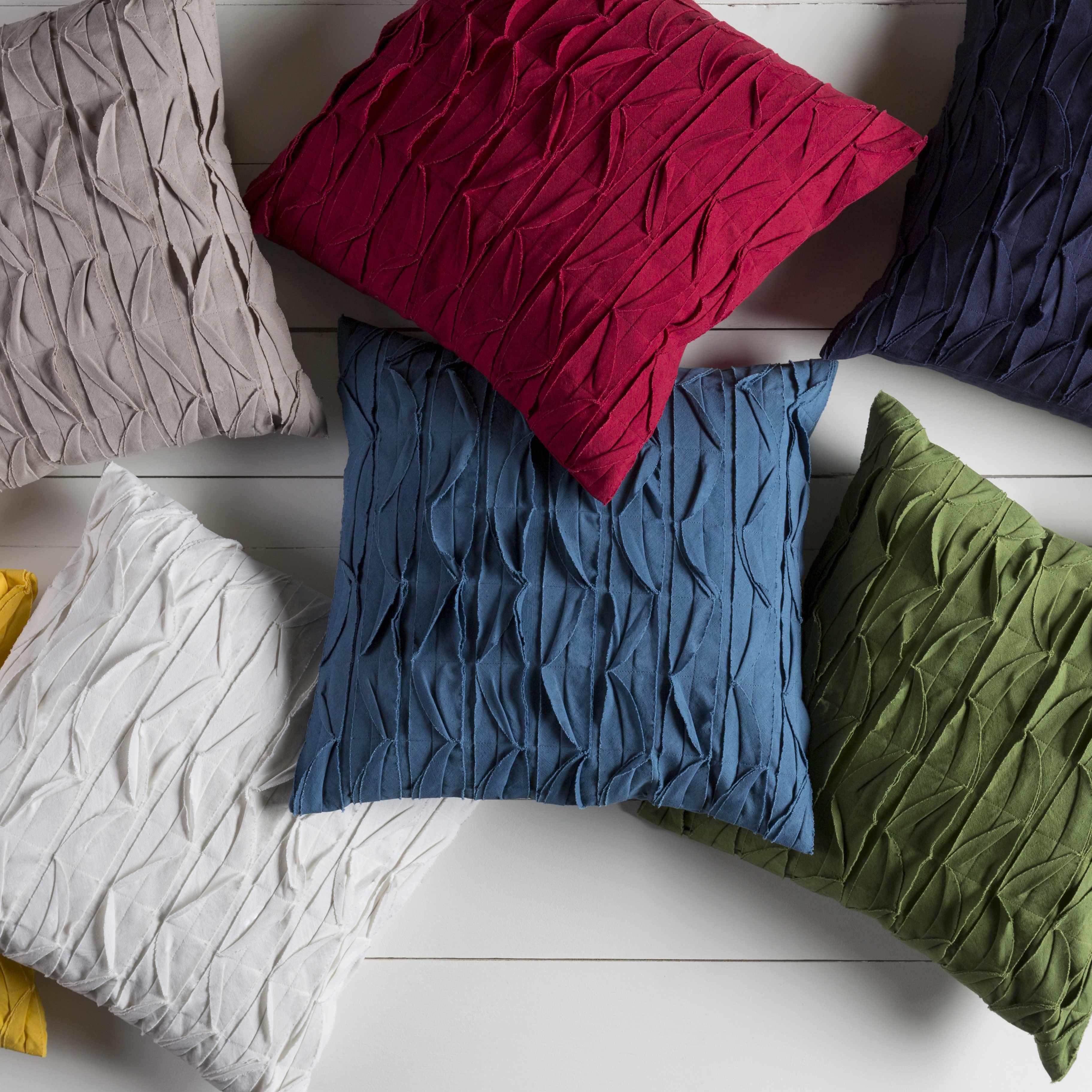 Runcorn Blue Textured Square Throw Pillow - Clearance - PRHOMZ