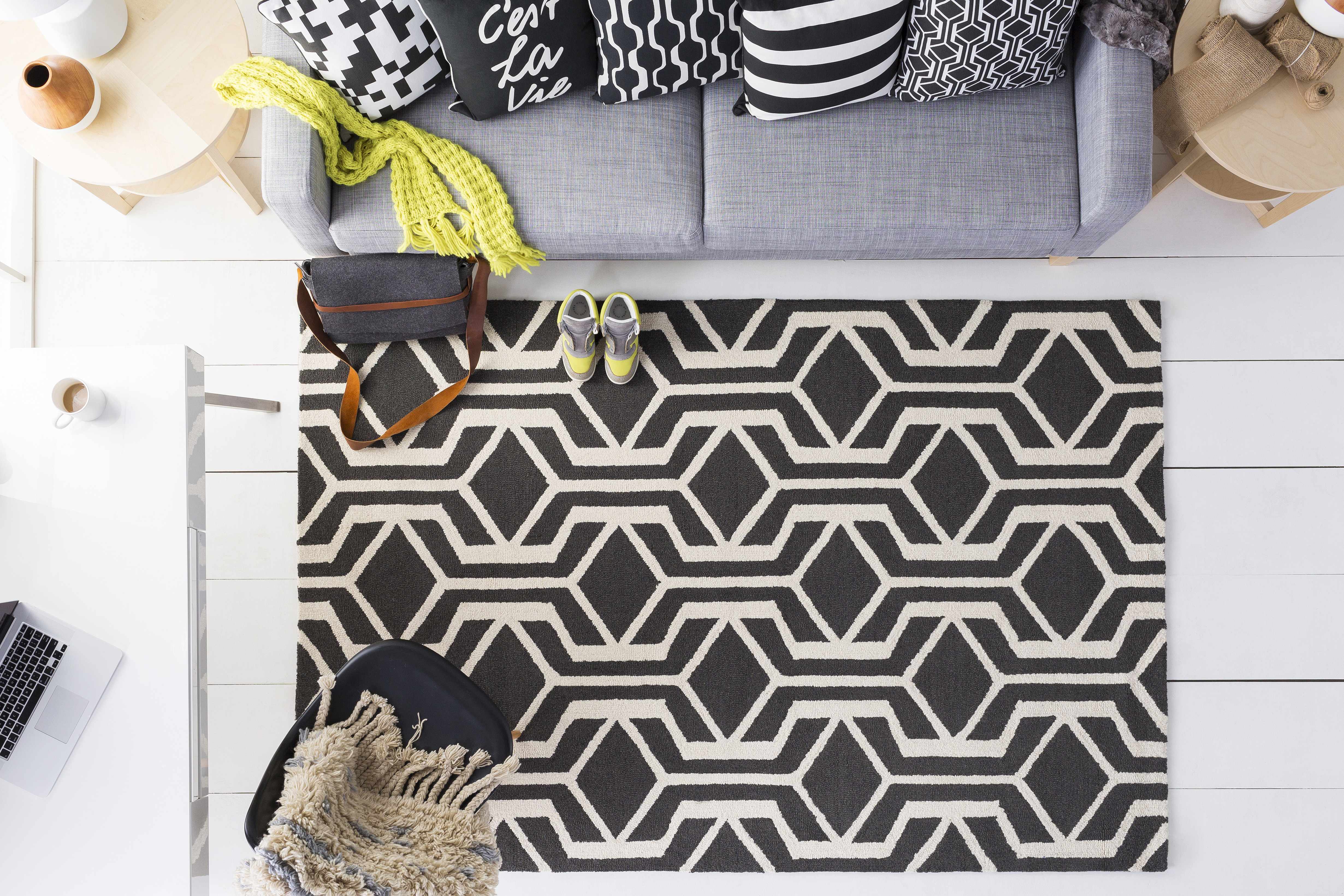 Dyersburg Black&White Geometric Accent Pillow - Clearance-0