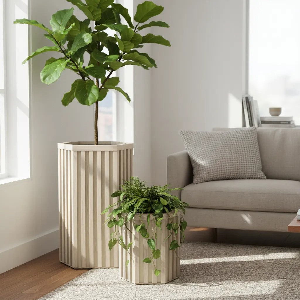 Hexagon Grove Column Planters - Small