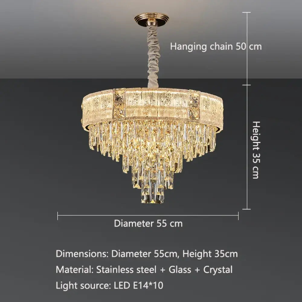 High Crystal Chandelier | Modern Hotel & Villa Lighting
