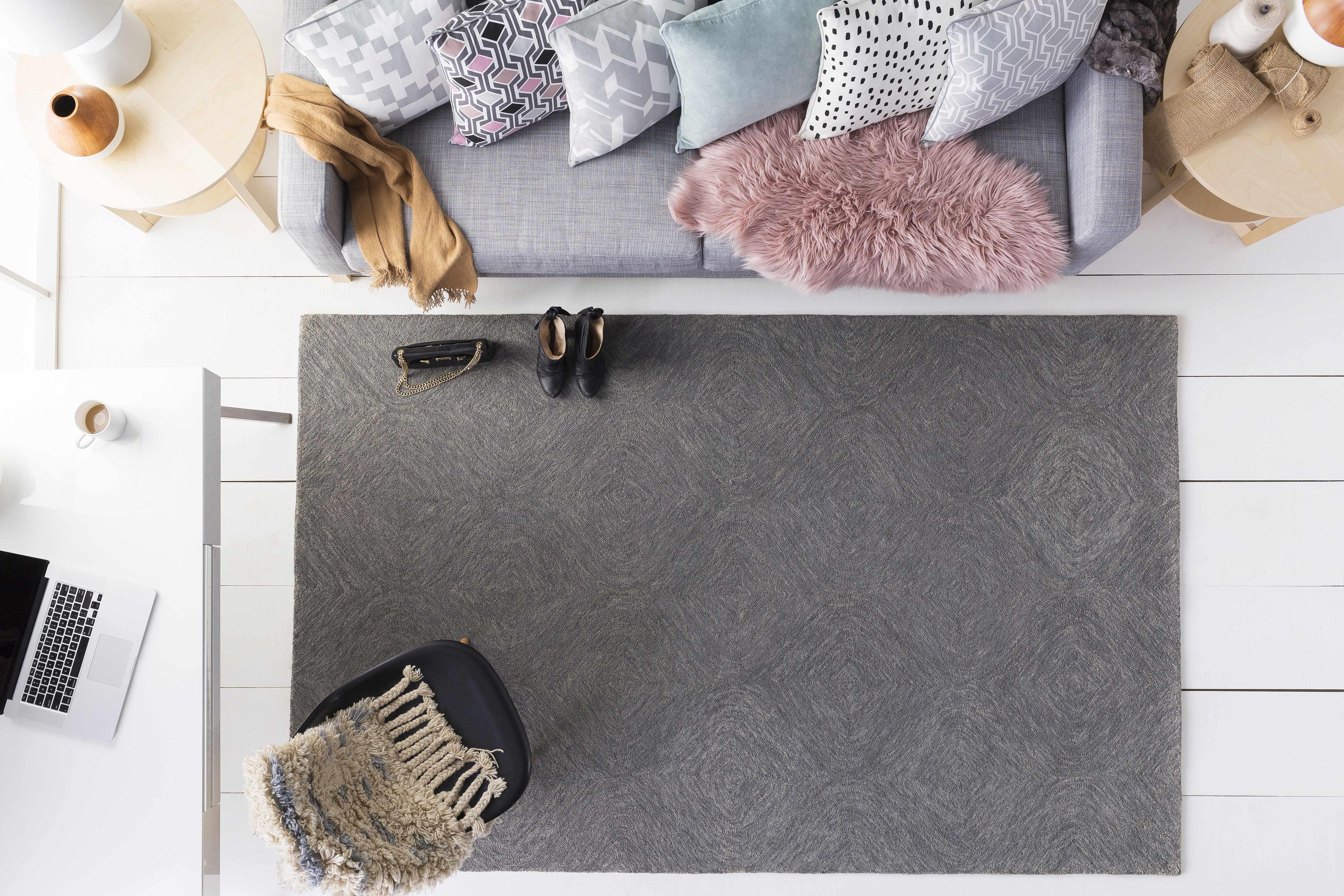 Narborough Gray Pixel Pattern Accent Pillow - Clearance - PRHOMZ