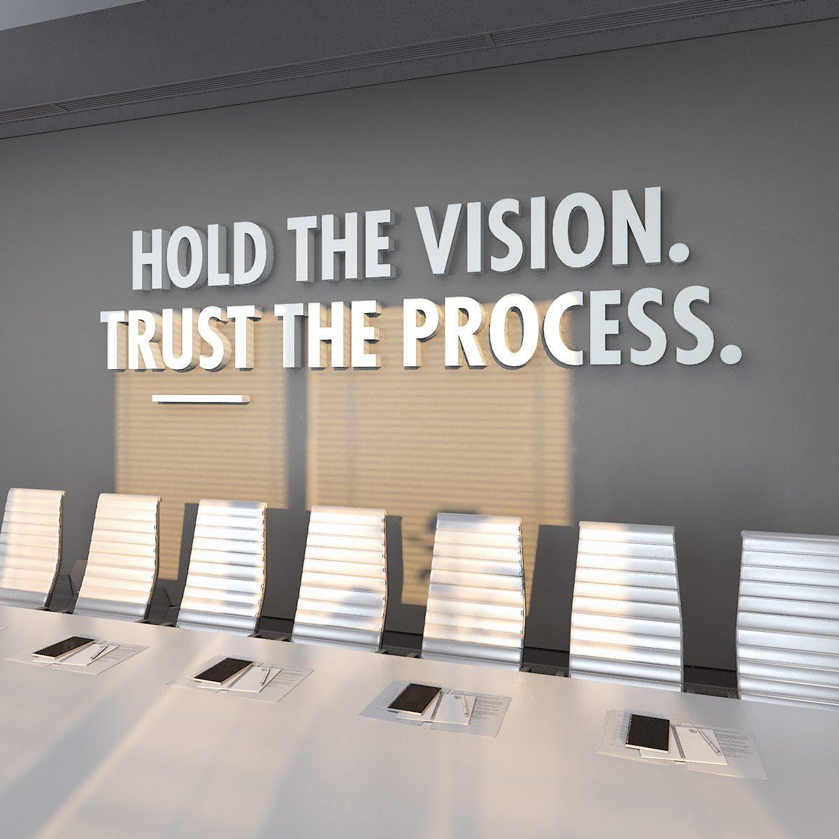 Trust The Process 3D Office Decor - PRHOMZ