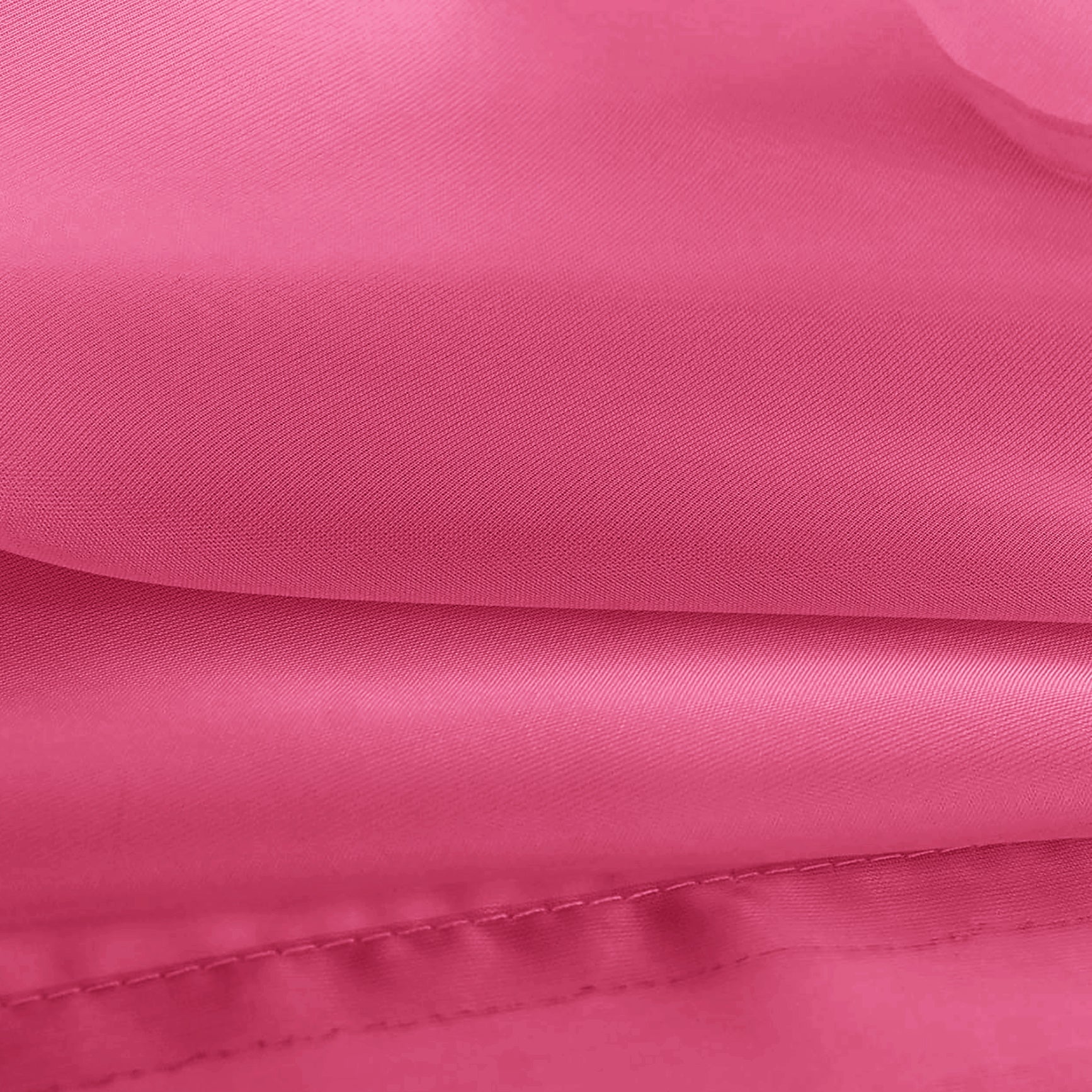 84" Inches Long - Hot Pink Sheer Window Rod Pocket Curtain Set (2 Panels)