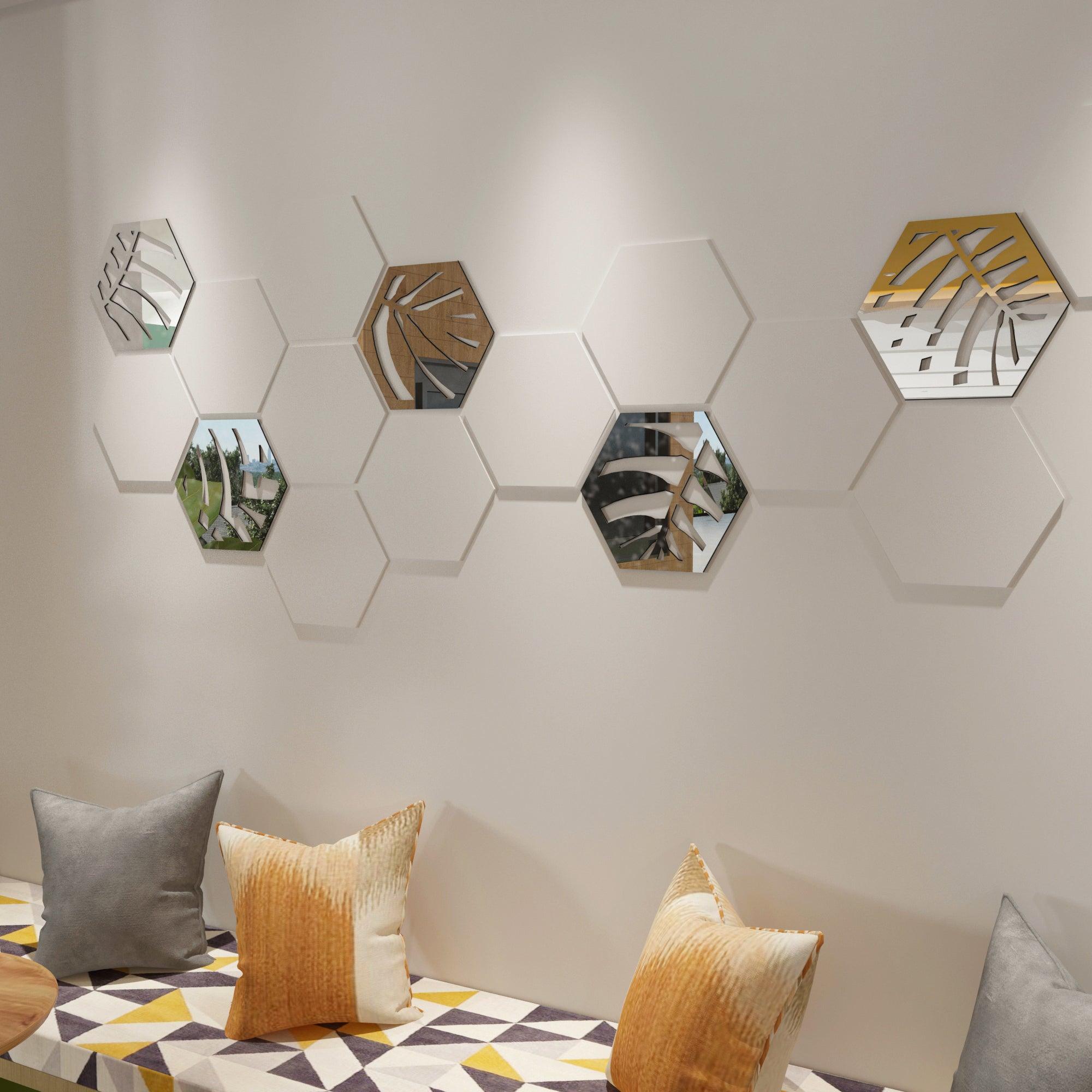 Hexagons Palm Leaves - PRHOMZ