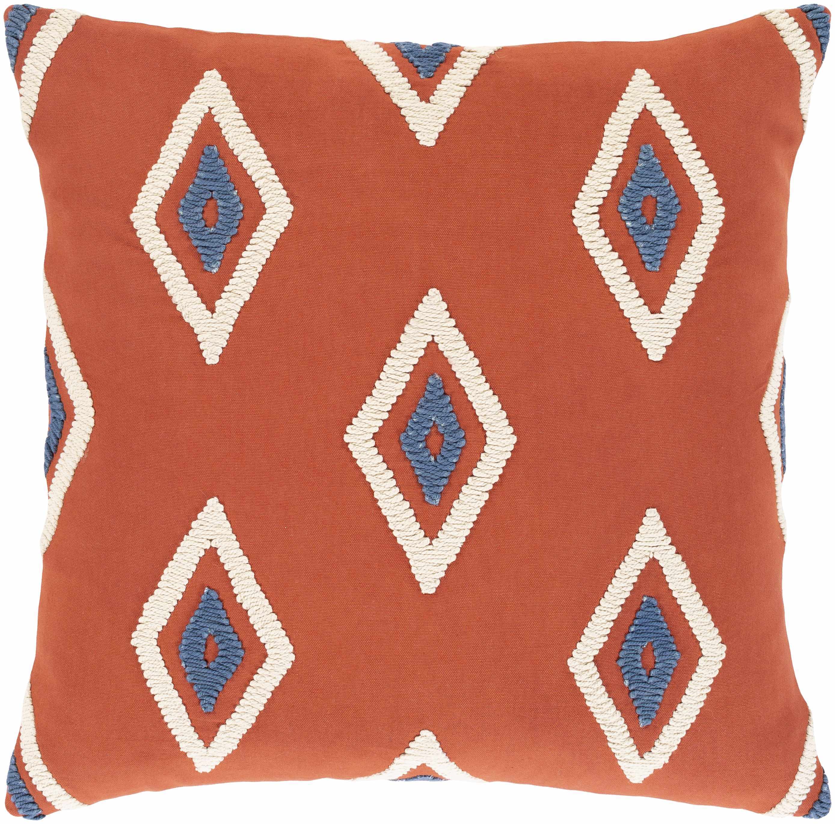 Iberville Diamond Pattern Throw Pillow-0