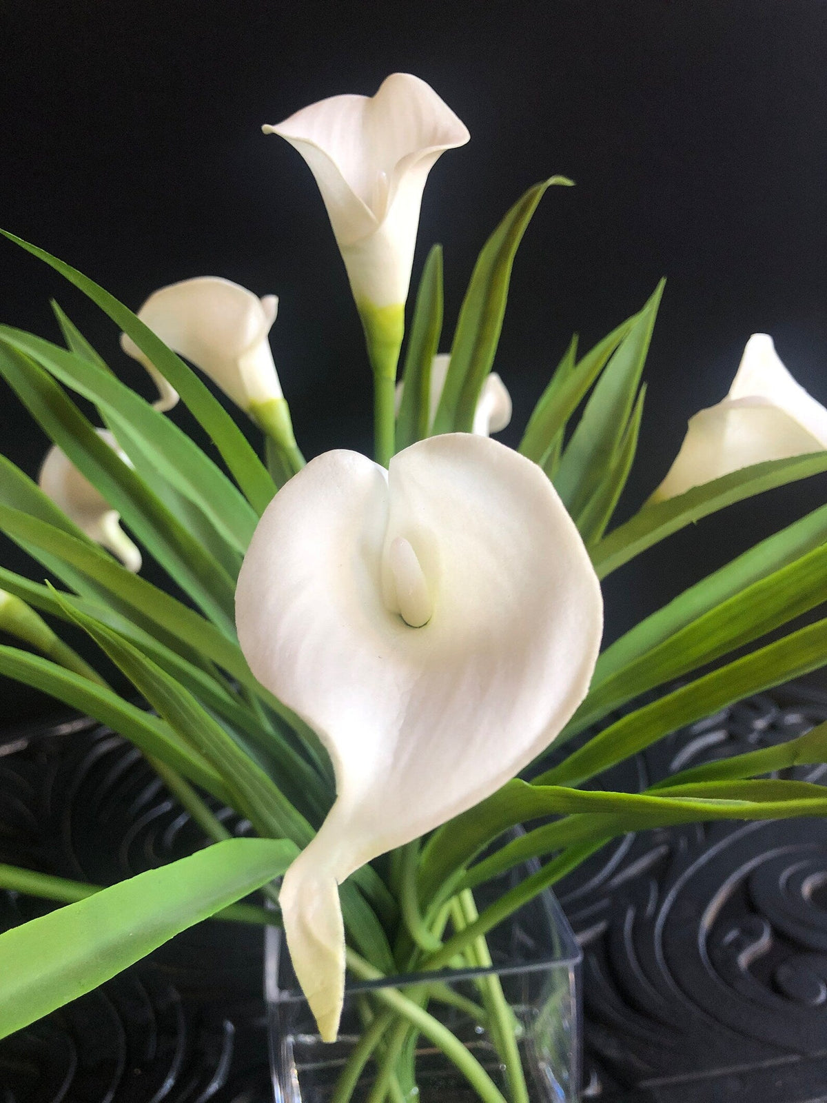 Silk Flower Arrangement White Calla Lilies