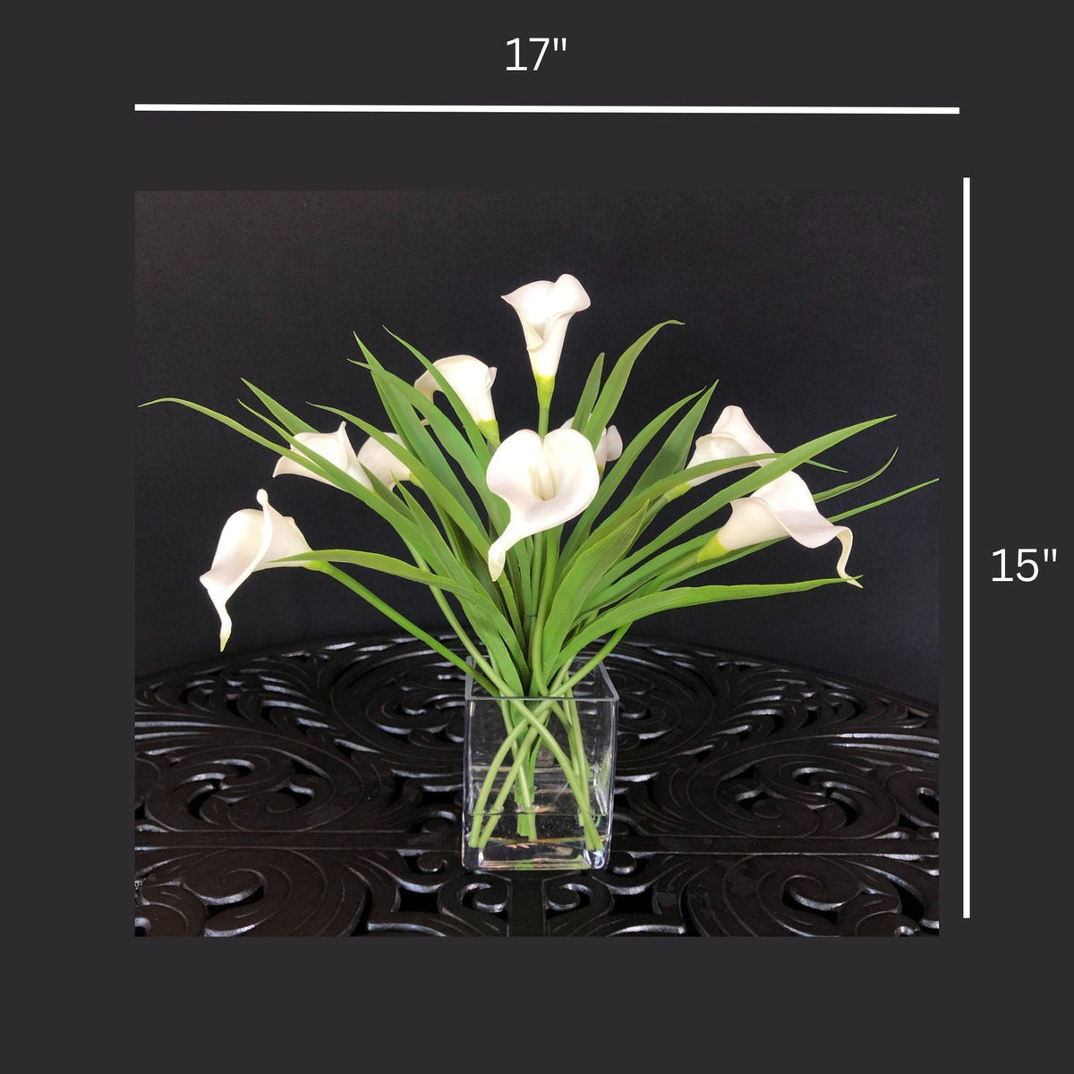 Silk Flower Arrangement White Calla Lilies