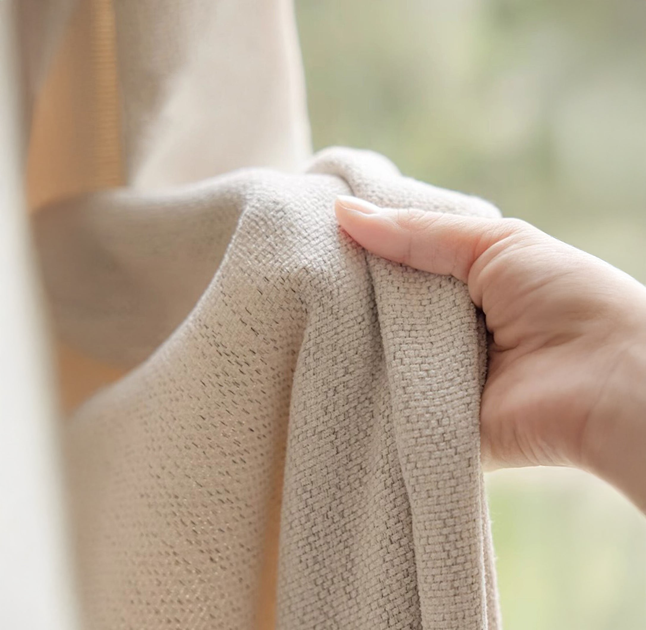 Artisan Weave Thick & Heavy GOTS Organic Cotton Curtains | 14 Colours | Standard/Made to Measure | Blackout/Light Filtering-1