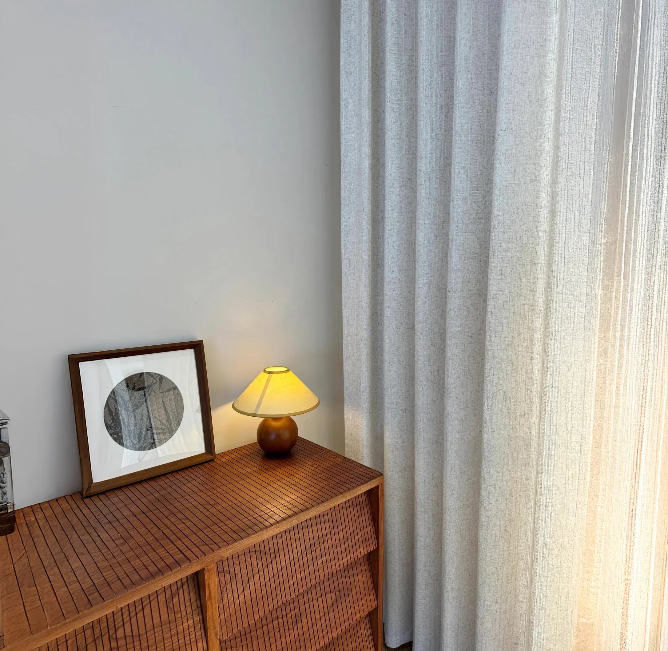Pure Linen Sheer Curtains Vertical Striped GOTS Certified - Customisable & Made to Measure, Light Filtering Option, Choice of Linings & Various Heading Styles for Natural Light-3