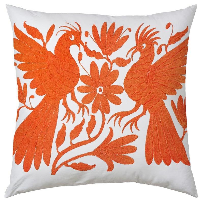 Set of 4 | Mexican Decorative Cushion Covers | Otomi Design Covers | Cotton Linen Fabric | Embroidered | With OR Without Insert - PRHOMZ